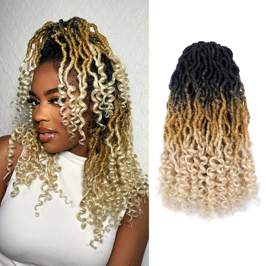 Toyotress Passion Locs Crochet Hair Handmade Curly Hair Crochet Synthetic Braiding Hair