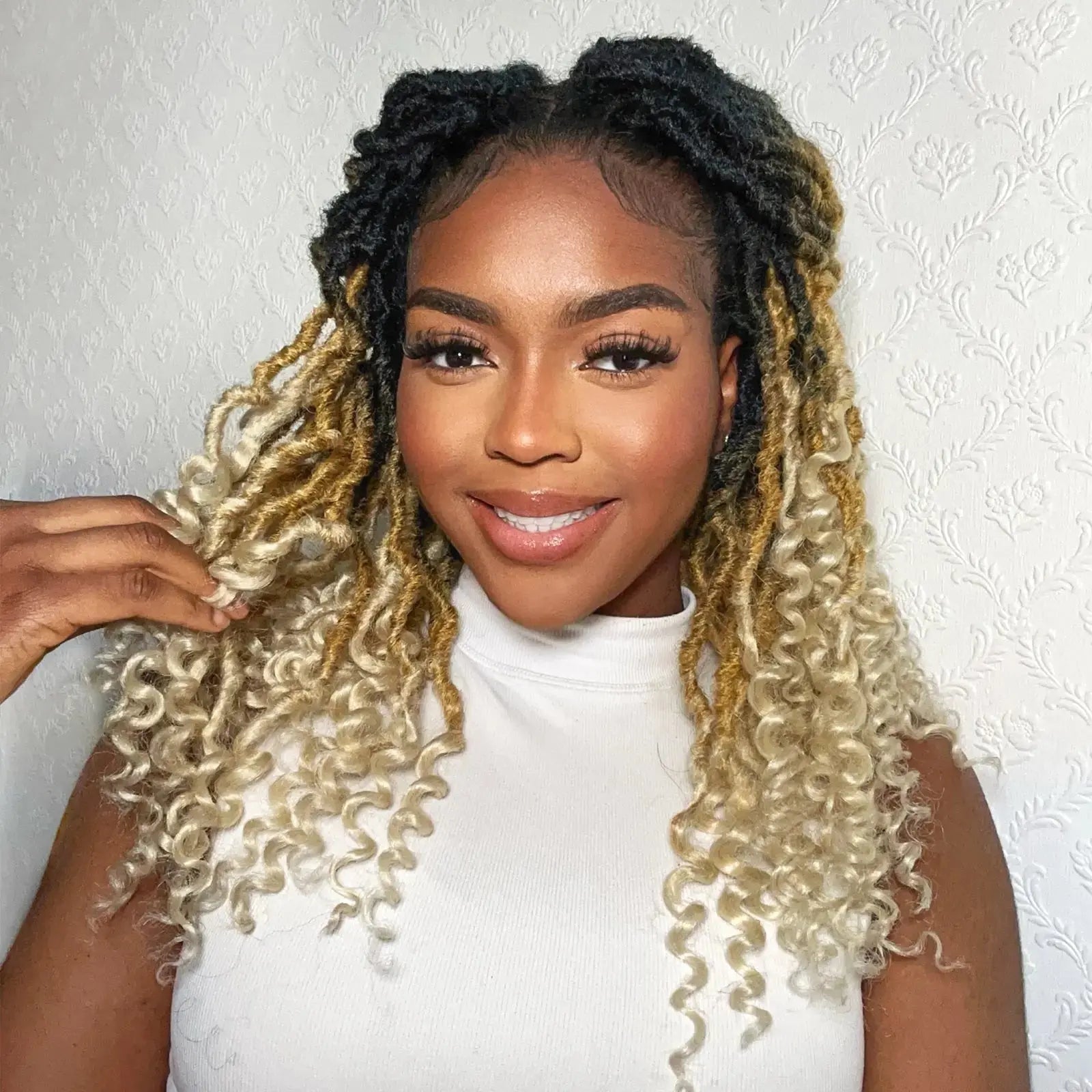Toyotress Passion Locs Crochet Hair Handmade Curly Hair Crochet Synthetic Braiding Hair