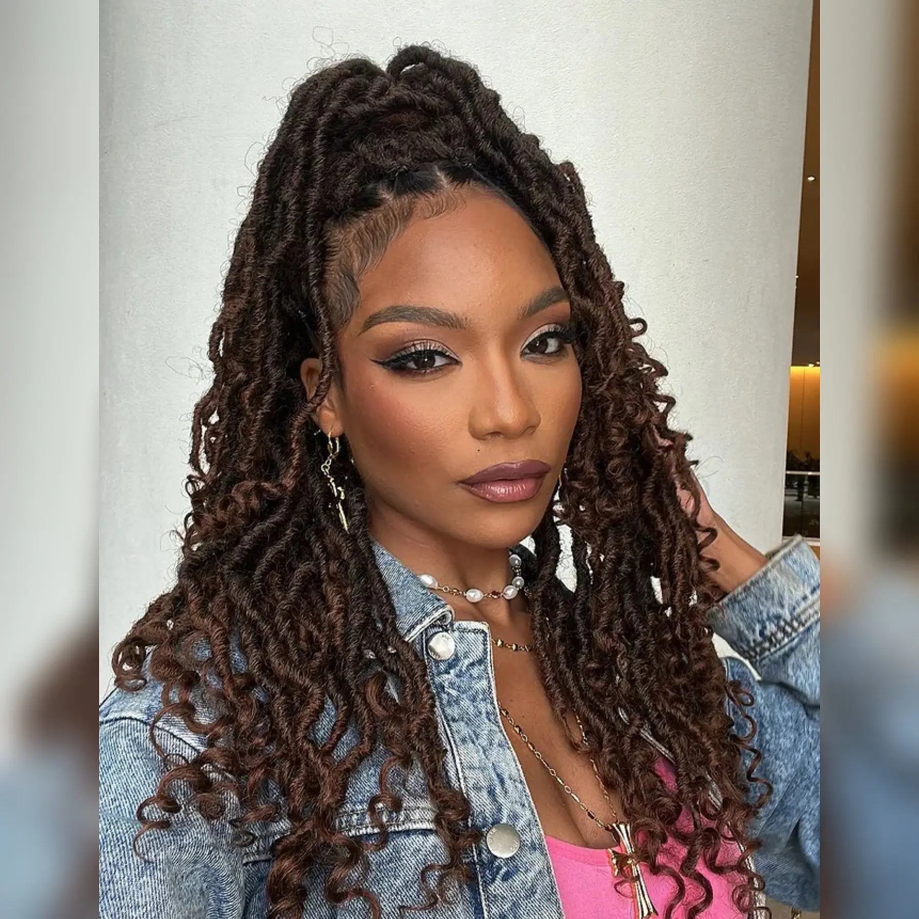 1 Pack PL | Toyotress® Passion Faux Locs Crochet Hair Pre-Looped Curly Faux Locs Hair Extensions Toyotress