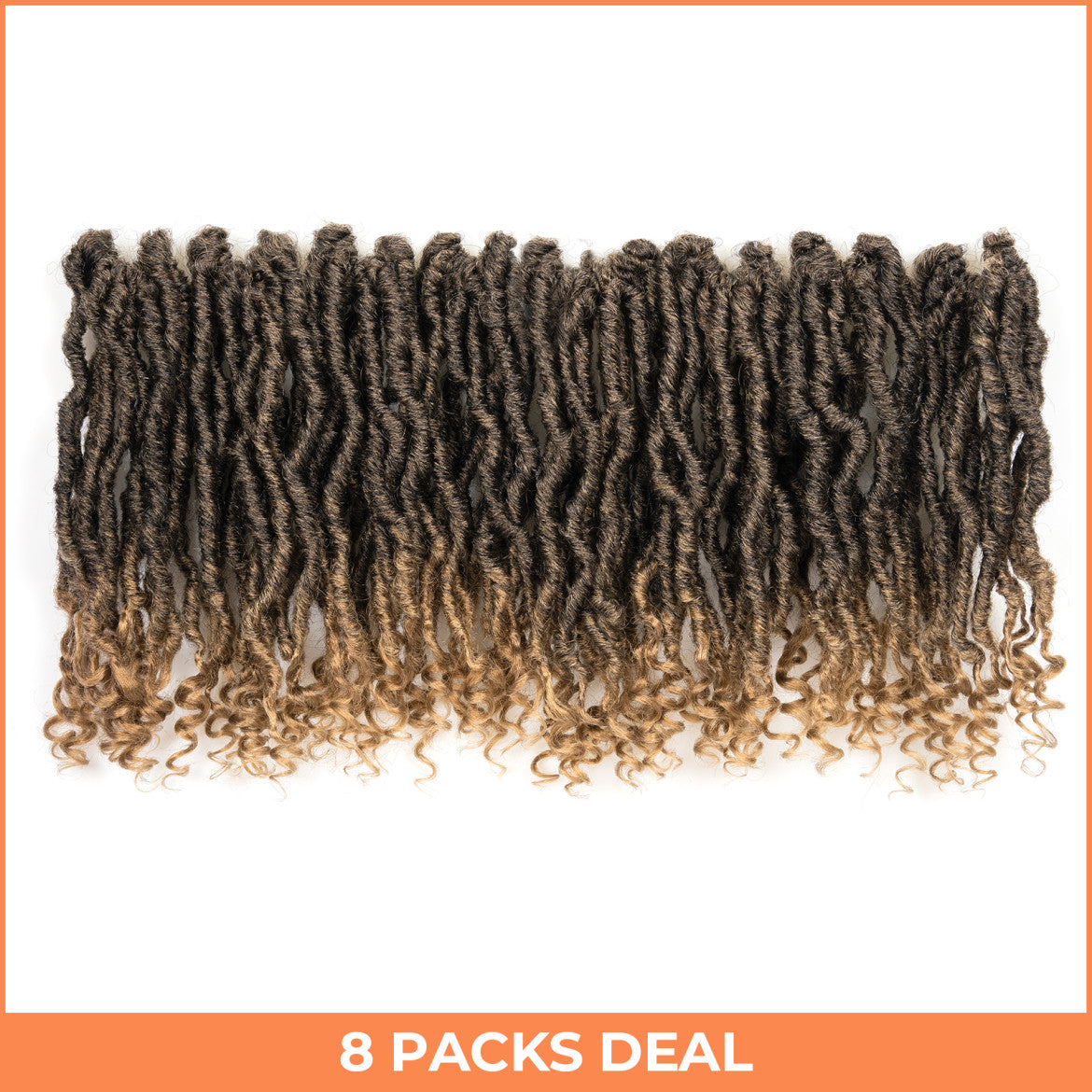 Toyotress Passion Locs Crochet Hair 10-18 Inch| Pre-Looped Handmade Curly Hair Crochet Synthetic Braiding Hair