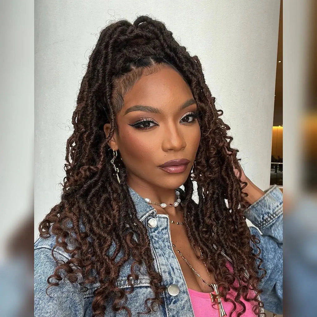 Toyotress Passion Locs Crochet Hair Handmade Curly Hair Crochet Synthetic Braiding Hair