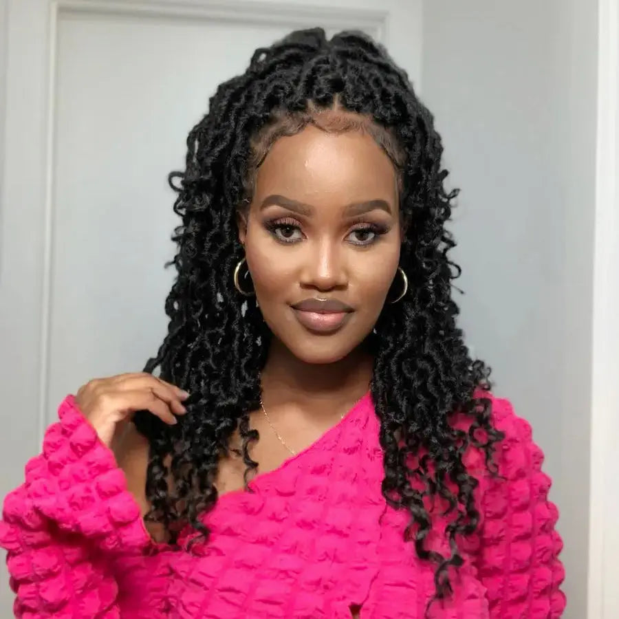 1 Pack PL | Toyotress® Passion Faux Locs Crochet Hair Pre-Looped Curly Faux Locs Hair Extensions Toyotress