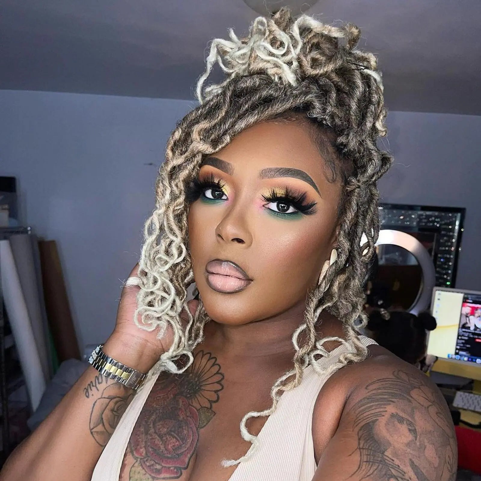 ToyoTress Toceana Curly Locs Crochet Hair Braiding Hair Extensions