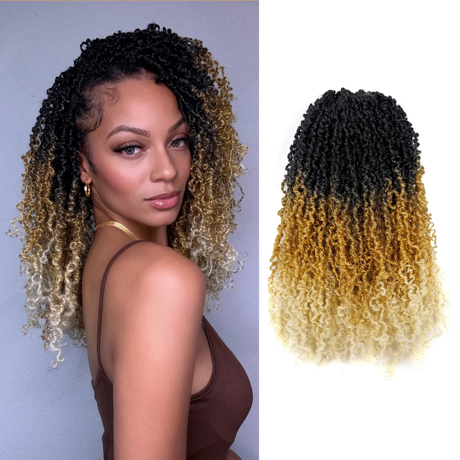 1 Pack YT | Toyotress® Yanky Twist Pre Looped Mini Passion Twist Short Passion Twist Crochet Braids Synthetic Hair Extensions Toyotress