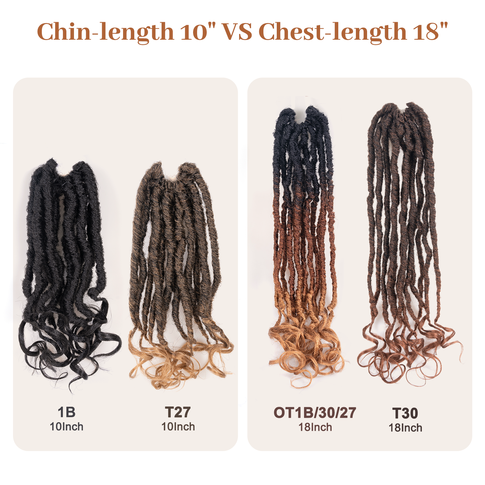 Toyotress Unique French Curl Locs Crochet 14-18