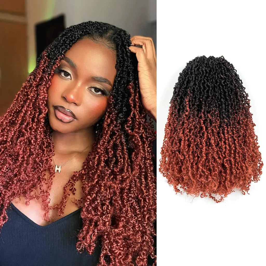 Toyotress Mini Yanky Twist Braiding Hair Short Passion Twist Crochet Braids Synthetic Hair Extensions