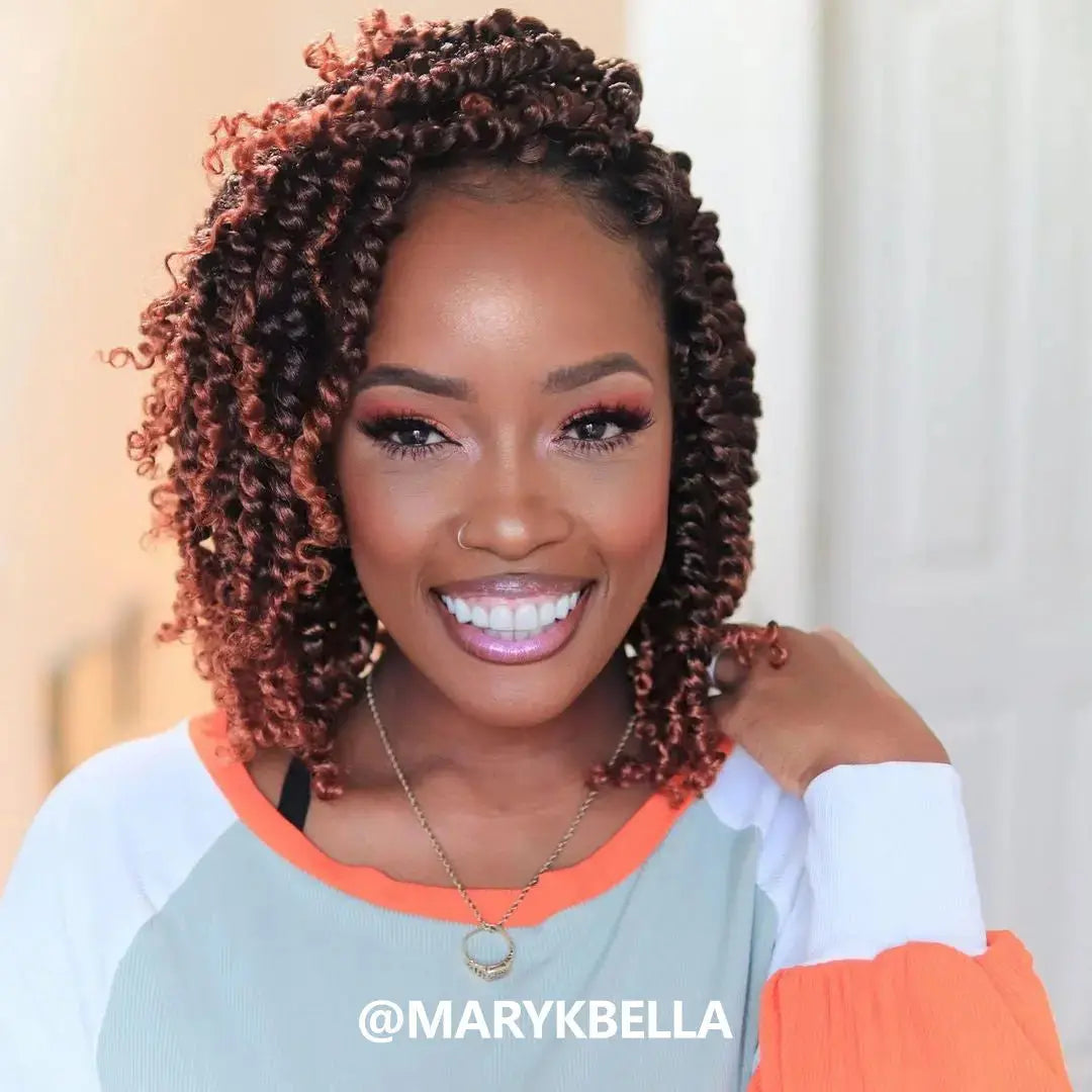 Toyotress Tiana Passion Twist Hair Pre-Twisted Pre-Looped Passion Twists Crochet Braids Made Of Bohemian Hair Synthetic Braiding Hair Extension