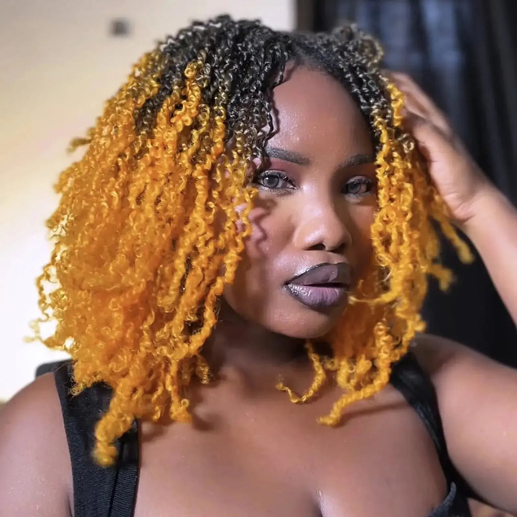 8 Packs YT |  Toyotress® Yanky Twist Crochet Hair Mini Passion Twist Short Passion Twist Pre Twisted Bob Twist Hair Extensions Toyotress