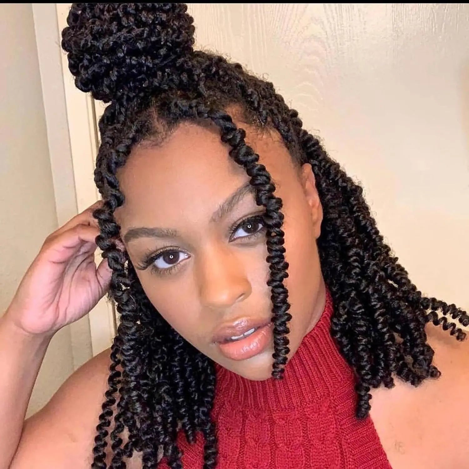Toyotress Tiana Passion Twist Hair Pre-Twisted Pre-Looped Passion Twists Crochet Braids Made Of Bohemian Hair Synthetic Braiding Hair Extension