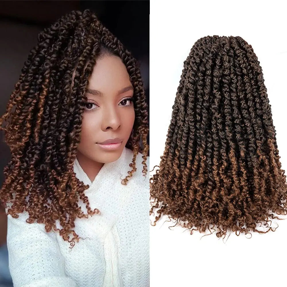 Toyotress Tiana Passion Twist Hair Pre-Twisted Pre-Looped Passion Twists Crochet Braids Made Of Bohemian Hair Synthetic Braiding Hair Extension
