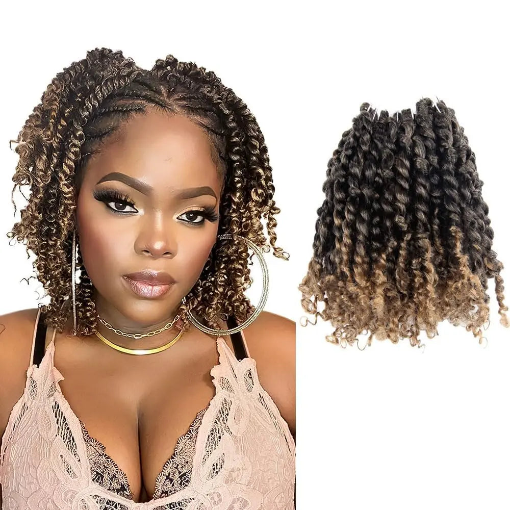 Toyotress Tiana Passion Twist Hair Pre-Twisted Pre-Looped Passion Twists Crochet Braids Made Of Bohemian Hair Synthetic Braiding Hair Extension
