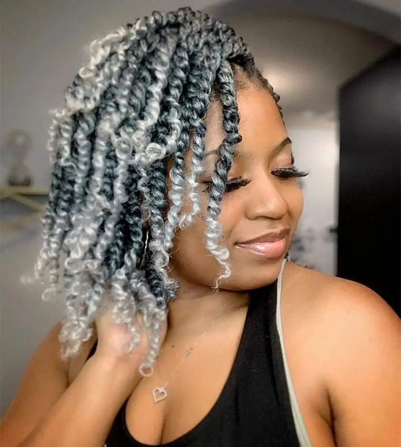 Toyotress Tiana Passion Twist Hair Pre-Twisted Pre-Looped Passion Twists Crochet Braids Made Of Bohemian Hair Synthetic Braiding Hair Extension
