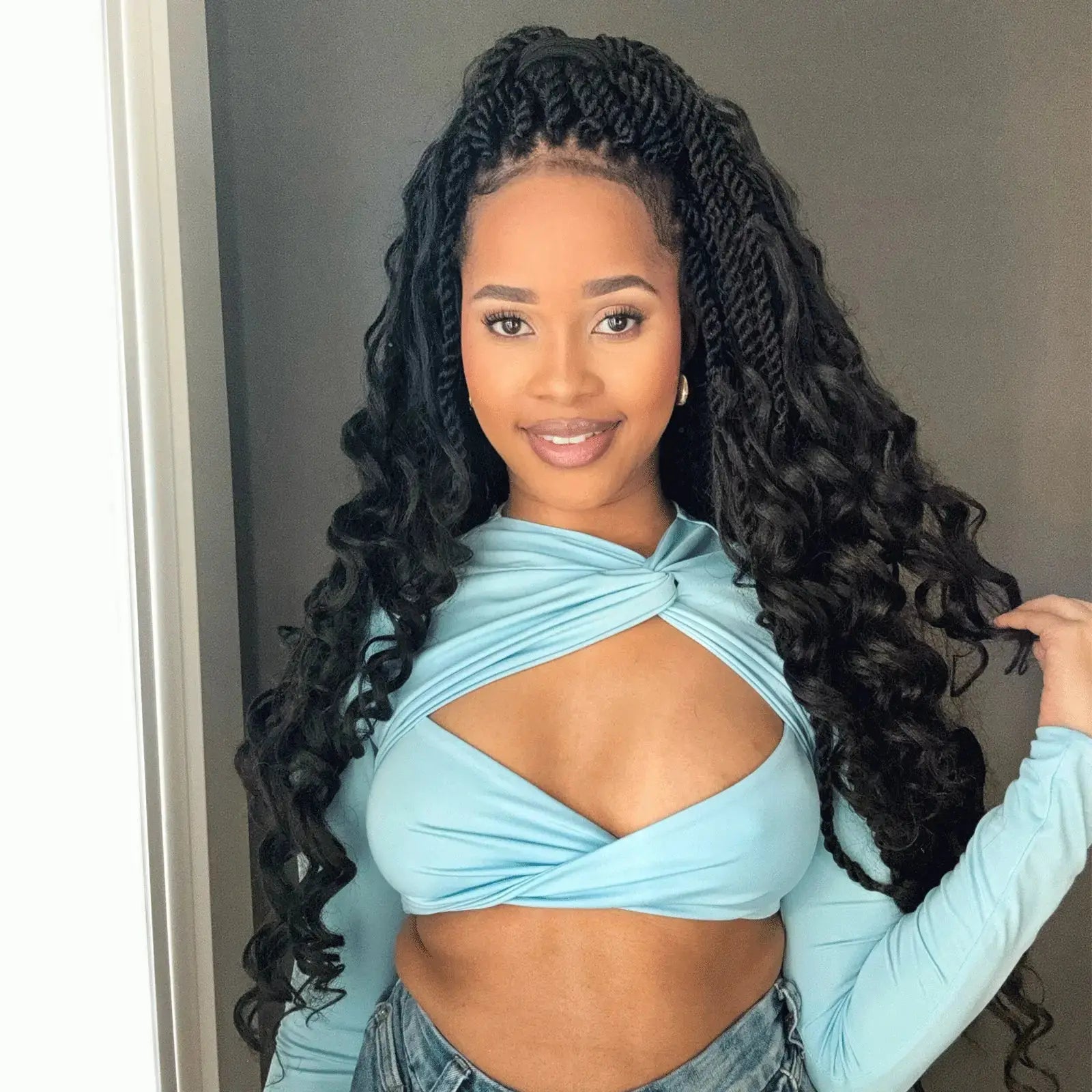 Toyotress Boho Island Twist with Curls Senegalese Twist With Curly Ends