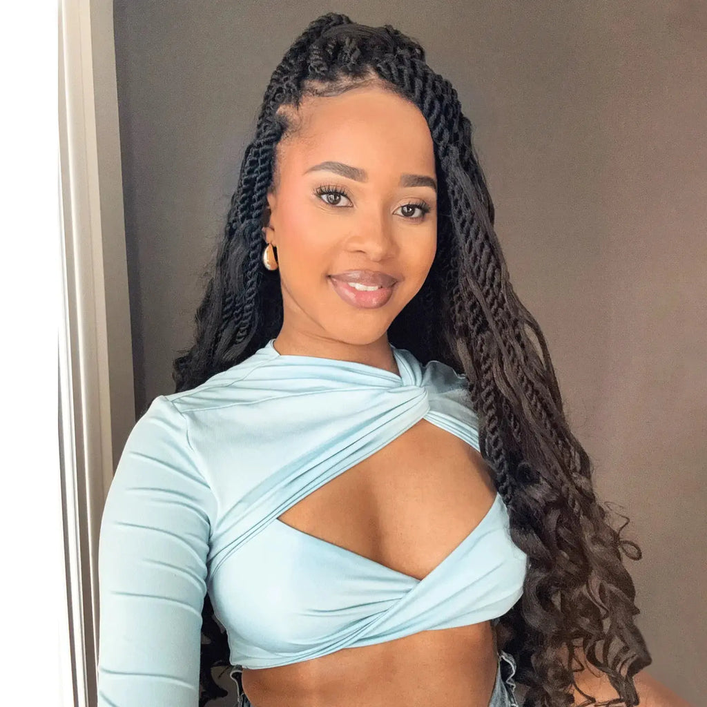 Toyotress Boho Island Twist with Curls Senegalese Twist With Curly Ends