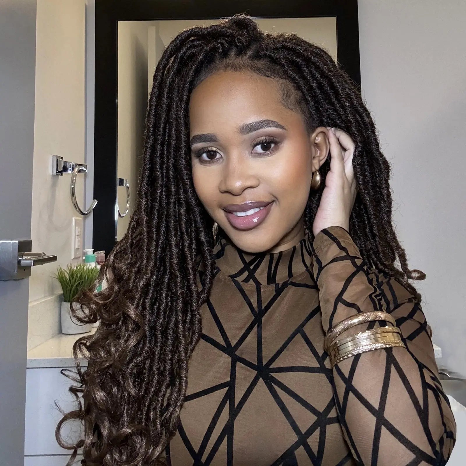 Toyotress Unique French Curl Locs Crochet French Locs With Curly Ends Crochet Hair Pre Looped French Curl Braiding Hair for Women