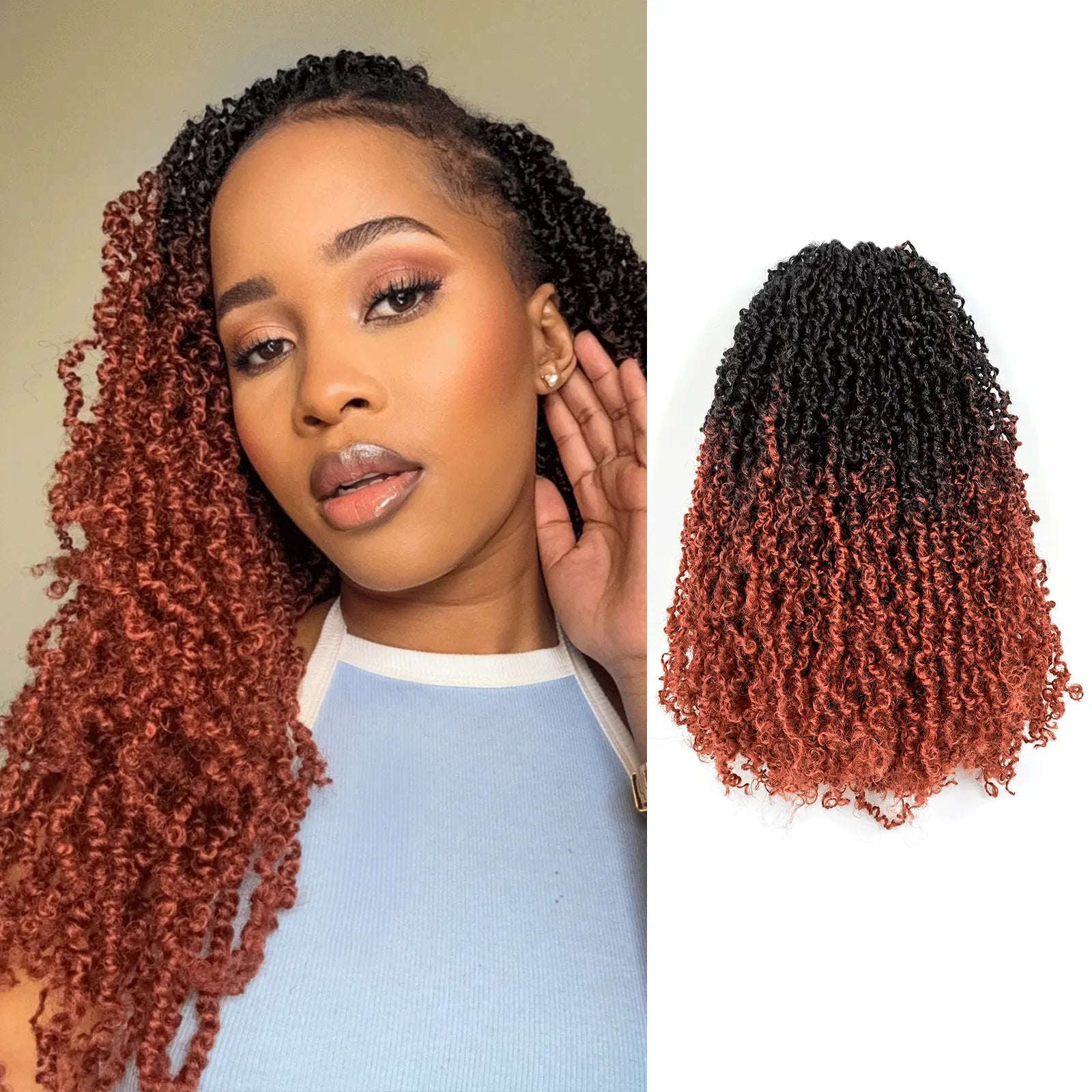 1 Pack YT | Toyotress® Yanky Twist Pre Looped Mini Passion Twist Short Passion Twist Crochet Braids Synthetic Hair Extensions Toyotress