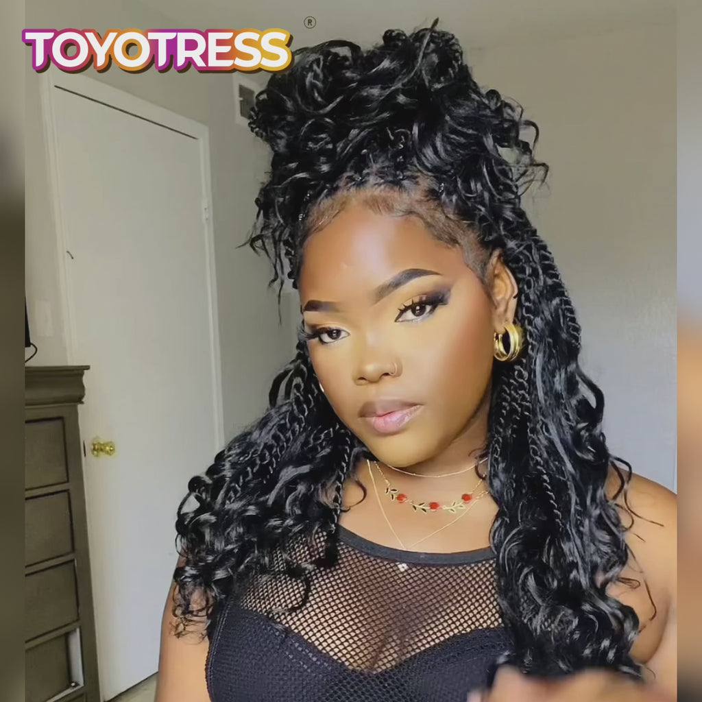 Toyotress Boho Island Twist with Human Hair Curls 