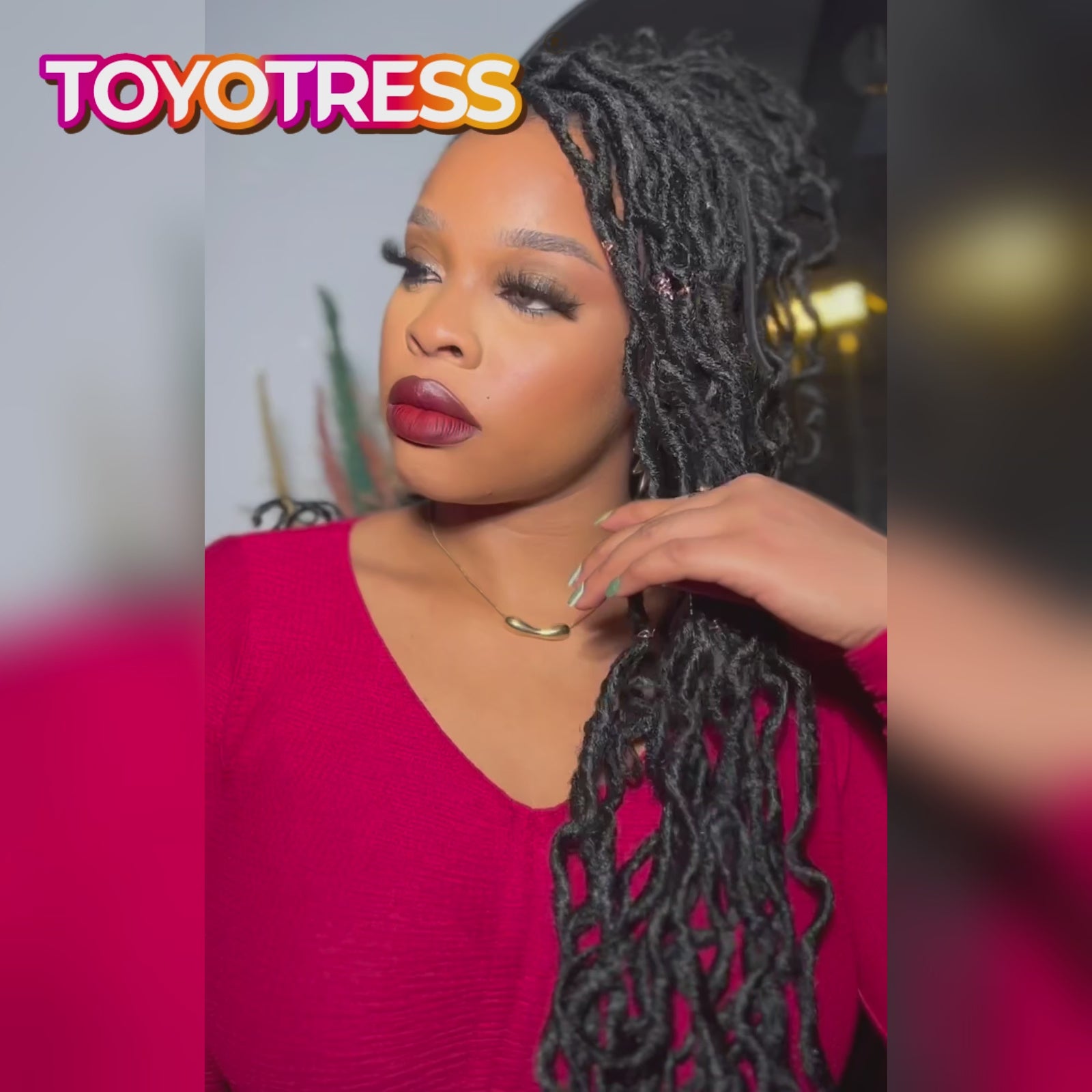 8 Packs TCL | Toyotress® Toceana Curly Locs Crochet Hair Mermaid Locs Crochet Braids Pre-looped Synthetic Braiding Hair Extensions