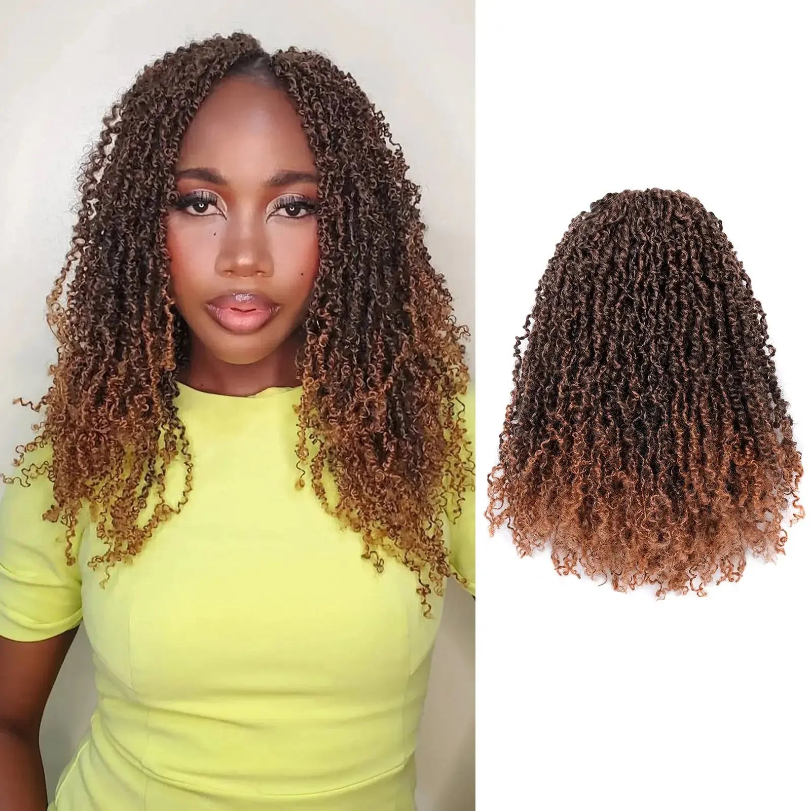 Toyotress Mini Yanky Twist Braiding Hair Short Passion Twist Crochet Braids Synthetic Hair Extensions
