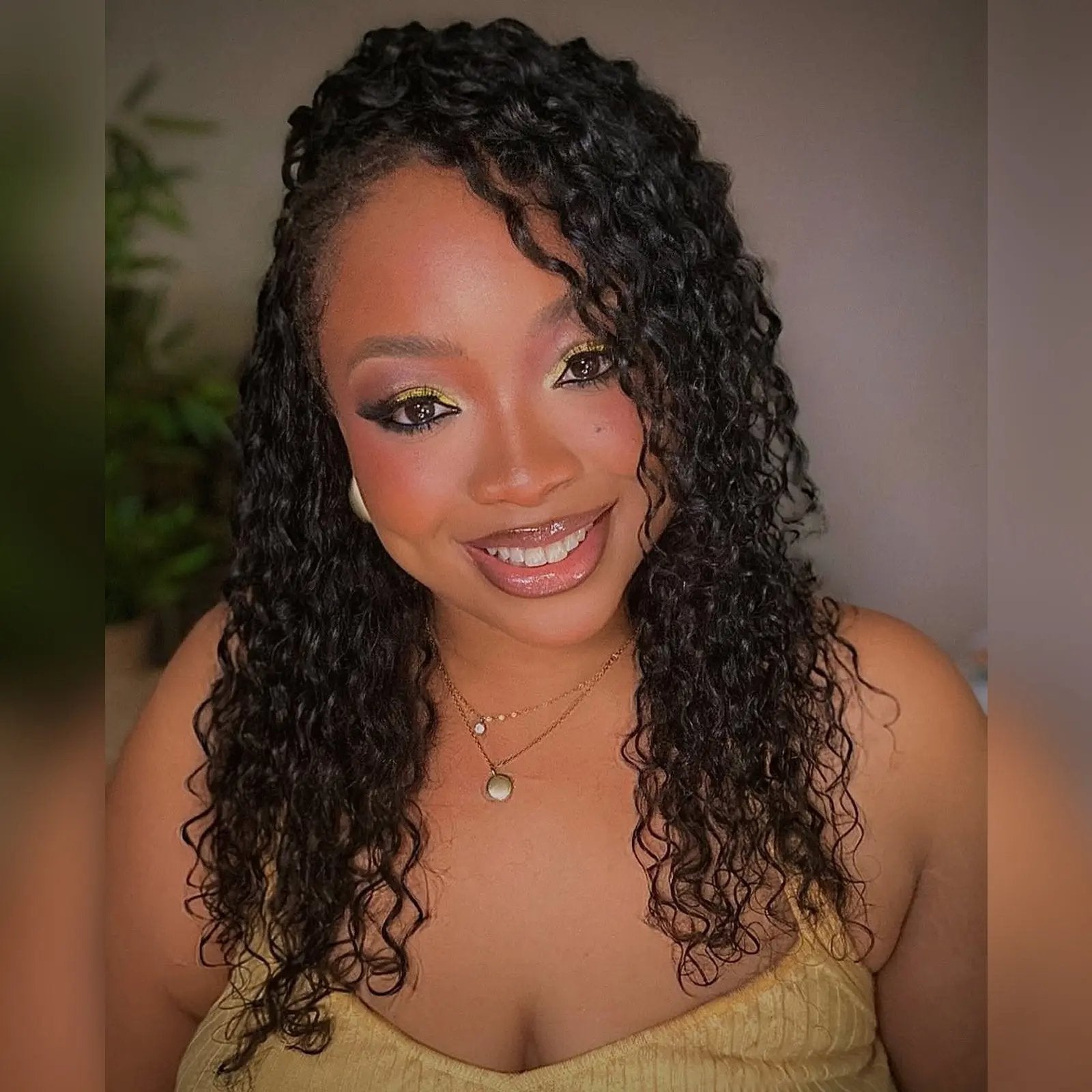 Toyotress® Human Crochet Hair Burmese Curly Hair Feather-Line Invisible Knotless Braiding Hair Extensions