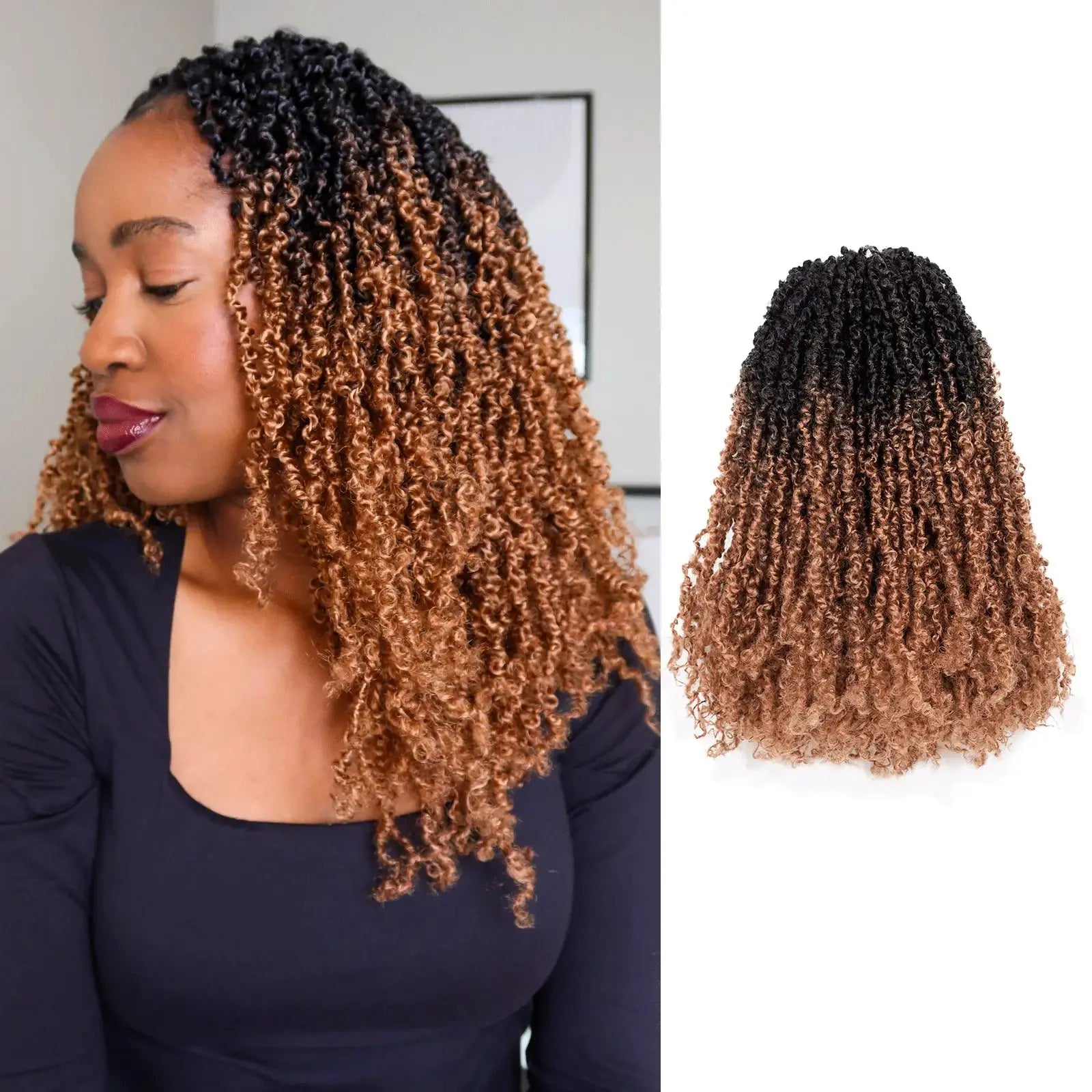 Toyotress Mini Yanky Twist Braiding Hair Short Passion Twist Crochet Braids Synthetic Hair Extensions