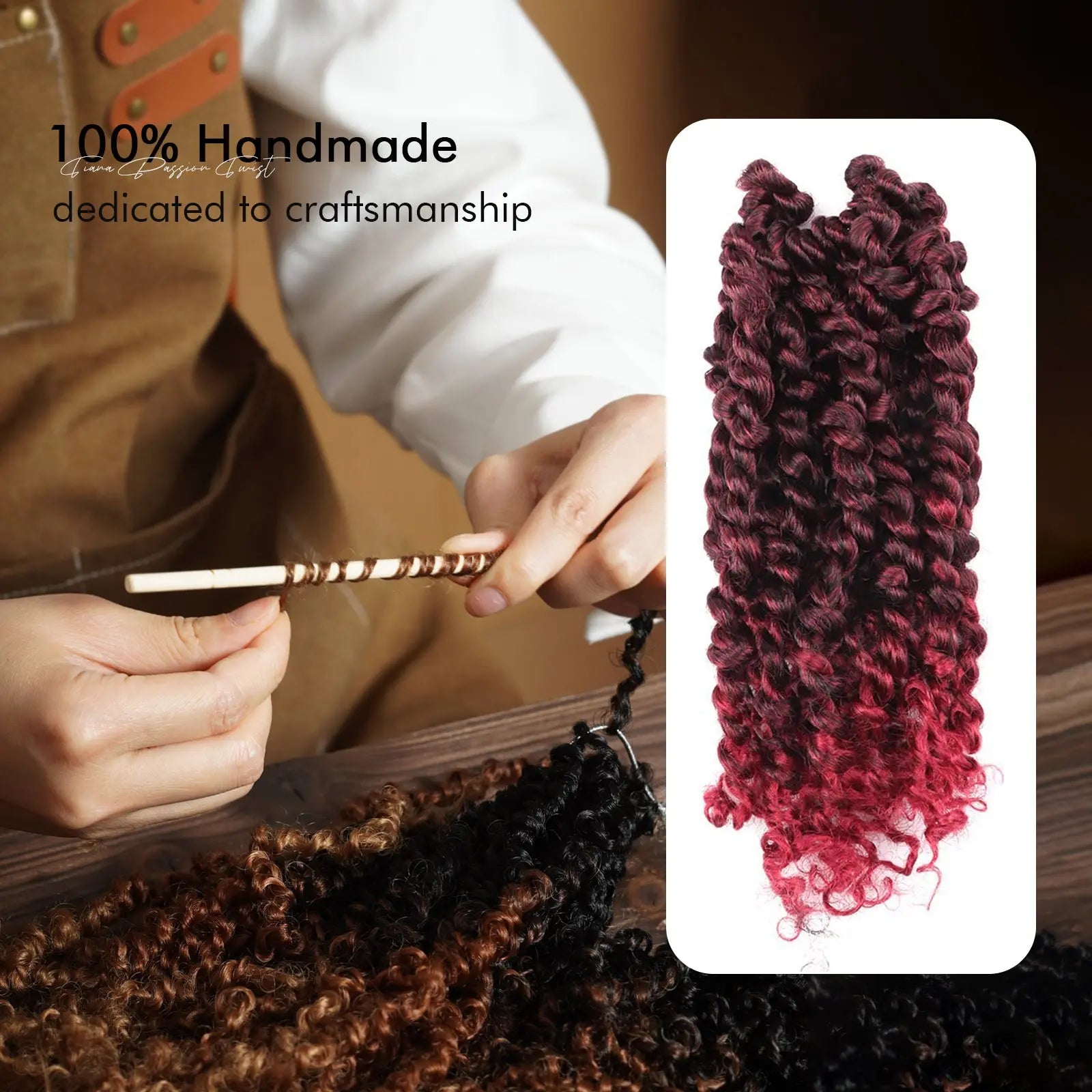 1 Pack NB | Toyotress® Tiana Passion Twist 6-16 Inch Pre-Twisted, Pre-Looped Pre-Twisted Synthetic Crochet Hair Toyotress