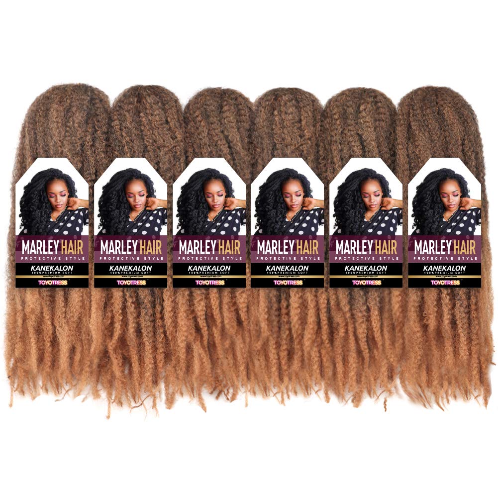 ToyoTress Marley Hair Crochet Braids Marley Twist Hair For Faux Locs Long Afro Kinky Curly Braiding Hair Synthetic