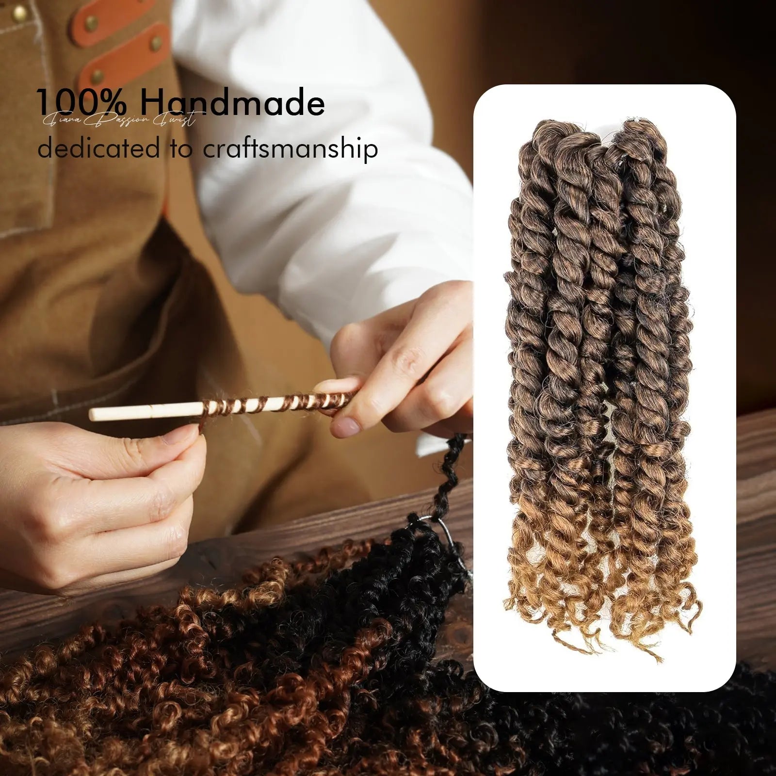 1 Pack NB | Toyotress® Tiana Passion Twist 6-16 Inch Pre-Twisted, Pre-Looped Pre-Twisted Synthetic Crochet Hair Toyotress