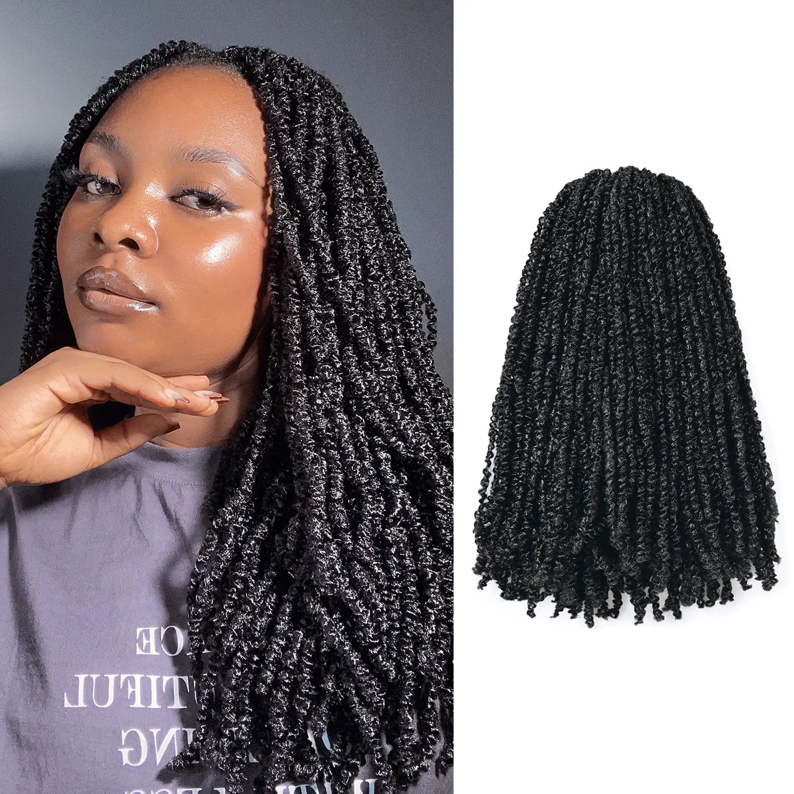 8 Packs MKT | Toyotress® Micro Kinky Twist Mini Spring Twist Hair Springy Afro Twist Hair Fluffy Kinky Twist Crochet Hair Extensions Toyotress