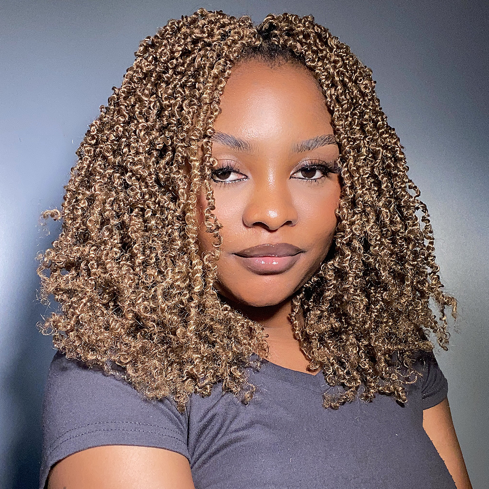 1 Pack YT | Toyotress® Yanky Twist Mix-color Yanky Twist Braiding Hair with Curls Fluffy Marly Bob Crochet Hair Pre Twisted Short Passion Twist Crochet Braids Synthetic Hair Extensions for Women Toyotress