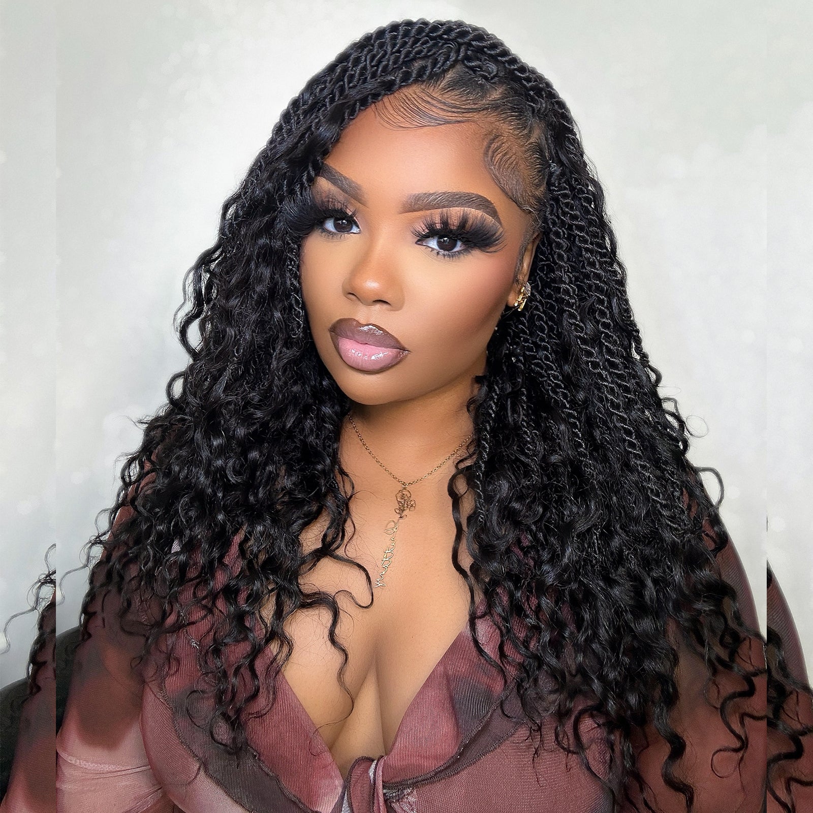 8 Packs | Toyotress® HBIT Boho Island Twist with Human Hair Curls Crochet Hair Senegalese Twist Pre Looped Braiding Hair With Human Hair Curly Ends Toyotress