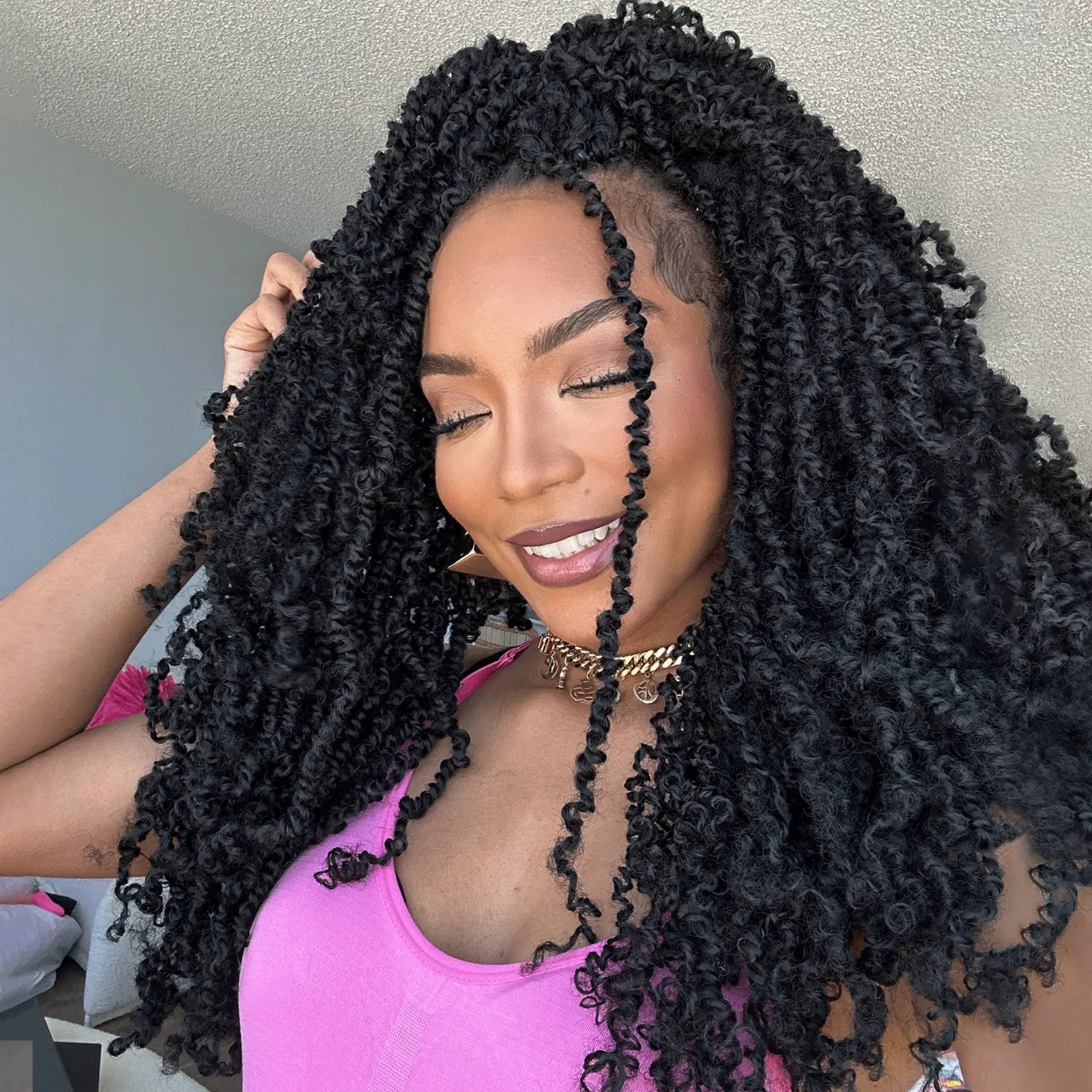 ( US ONLY) FAST SHIPPING YT | Toyotress® Yanky Twist Pre Looped Mini Passion Twist Short Passion Twist Crochet Braids Synthetic Hair Extensions Toyotress