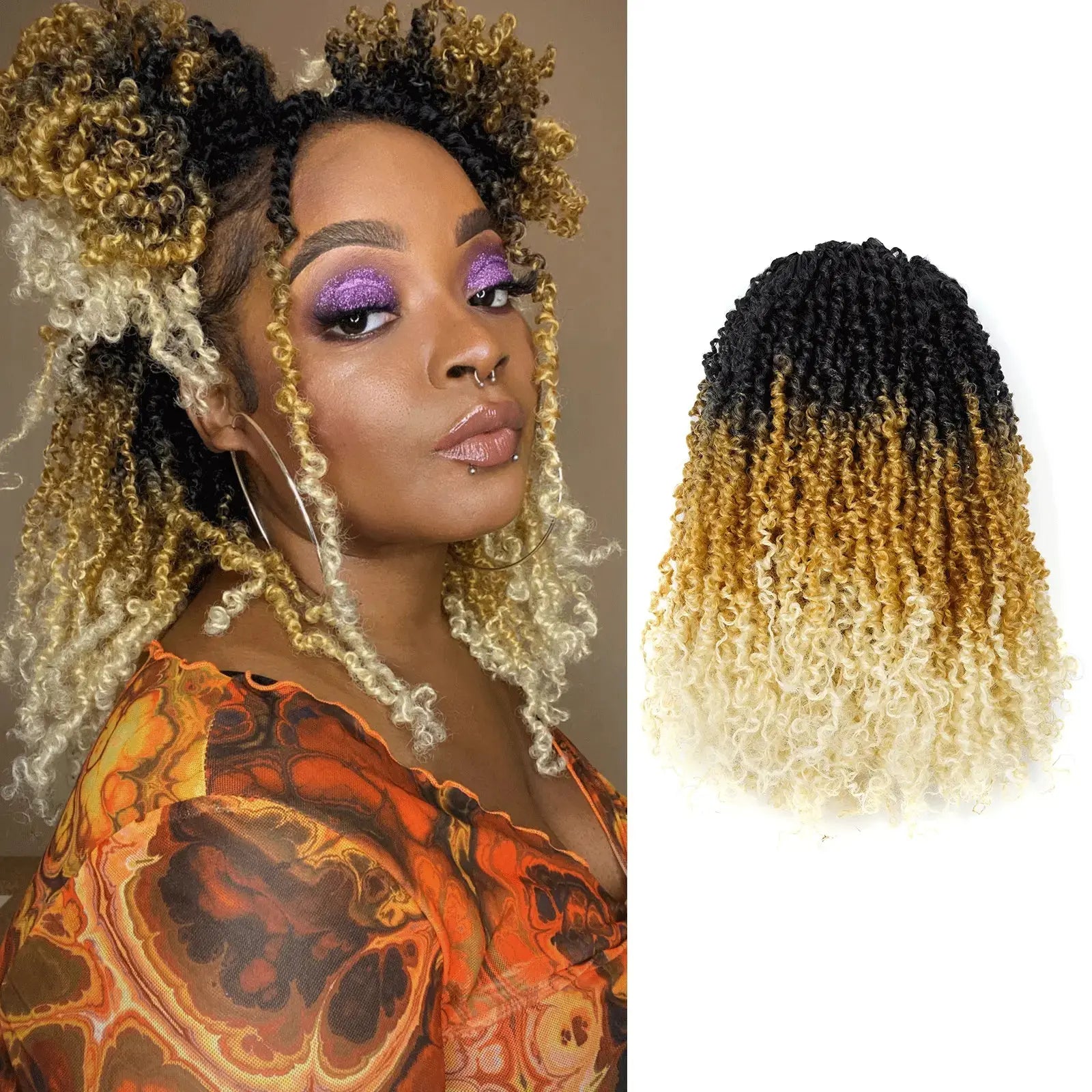 Toyotress Mini Yanky Twist Braiding Hair Short Passion Twist Crochet Braids Synthetic Hair Extensions
