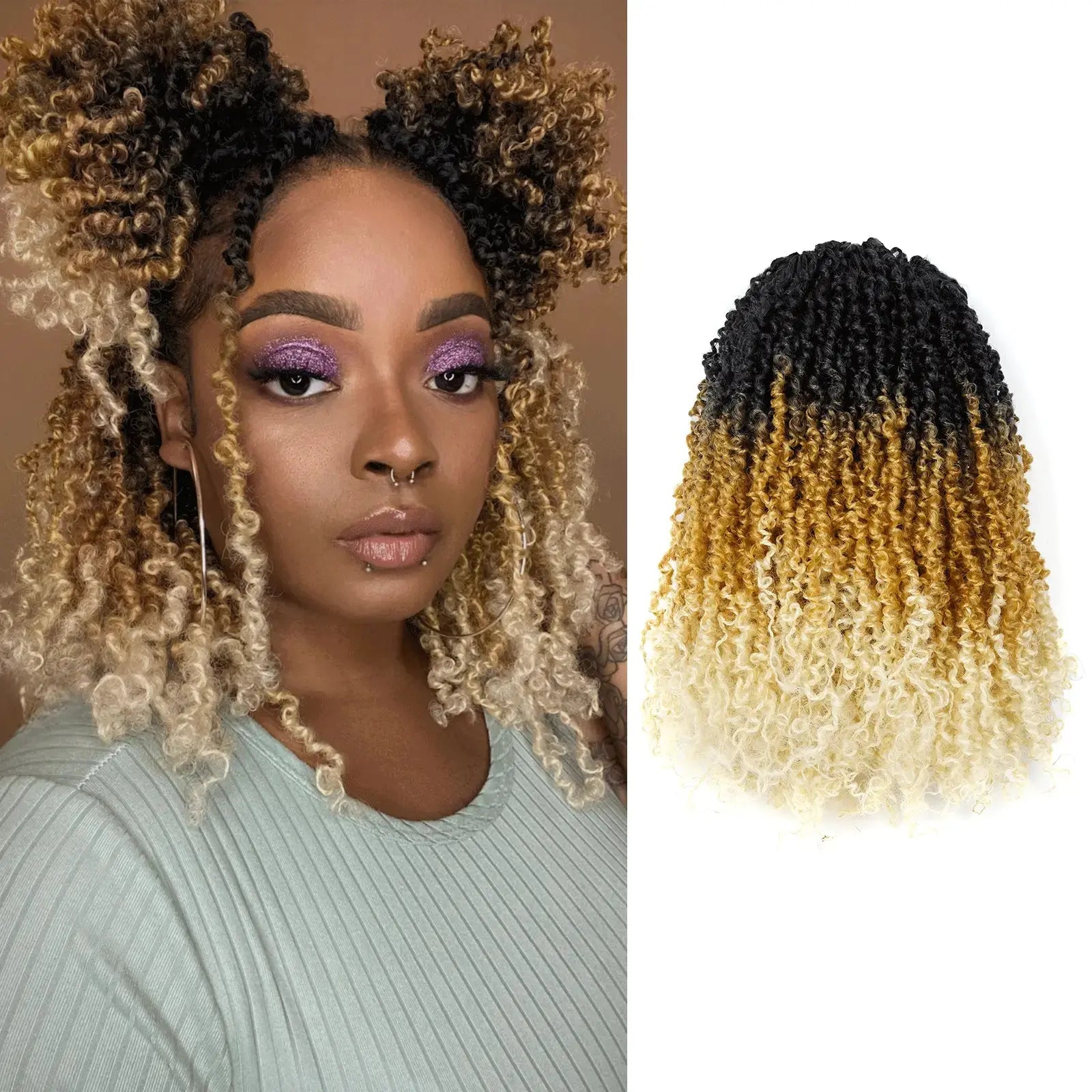 Toyotress Mini Yanky Twist Braiding Hair Short Passion Twist Crochet Braids Synthetic Hair Extensions