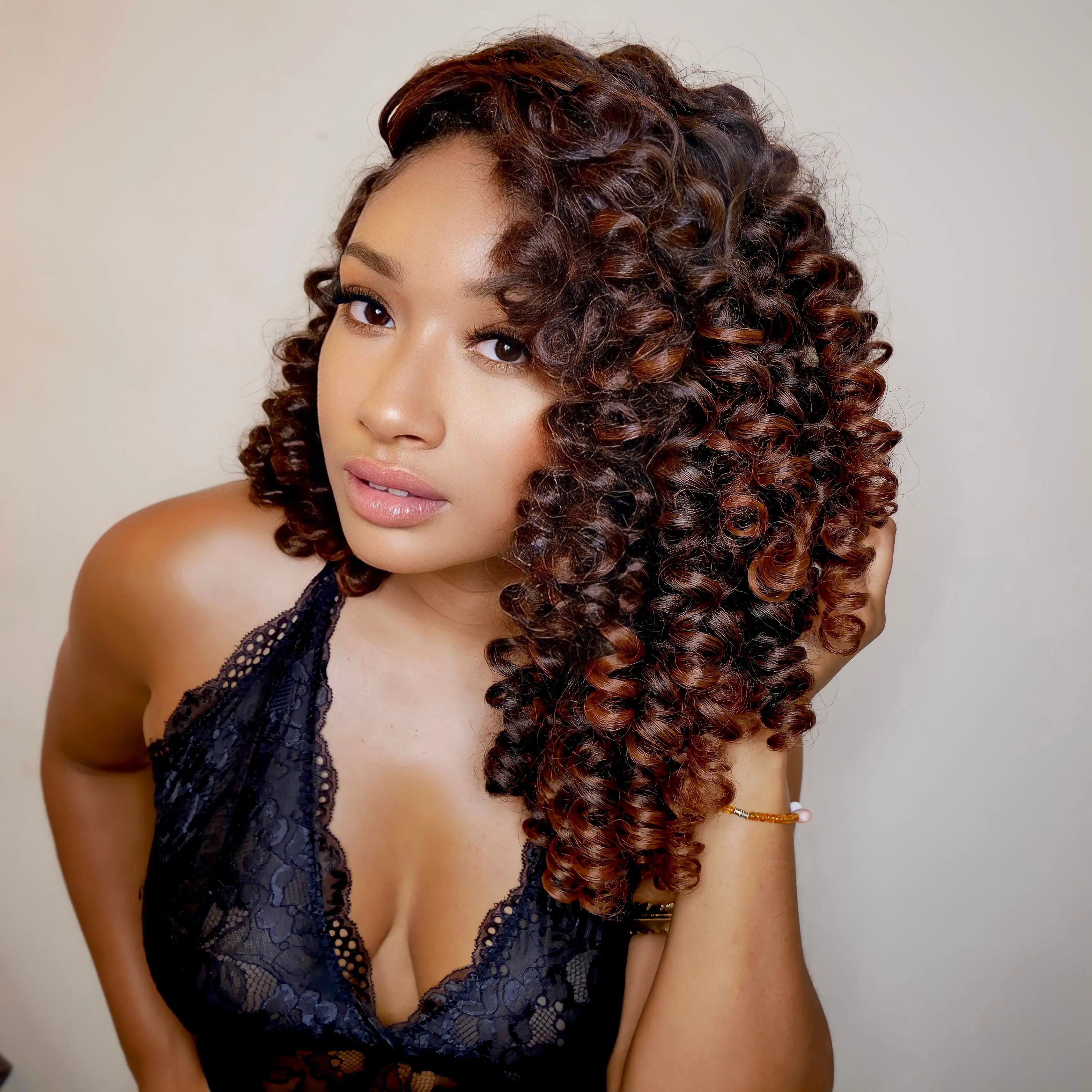 Toyotress Wand Curl Jamican Bounce Curls Synthetic Braiding Hair Exentions