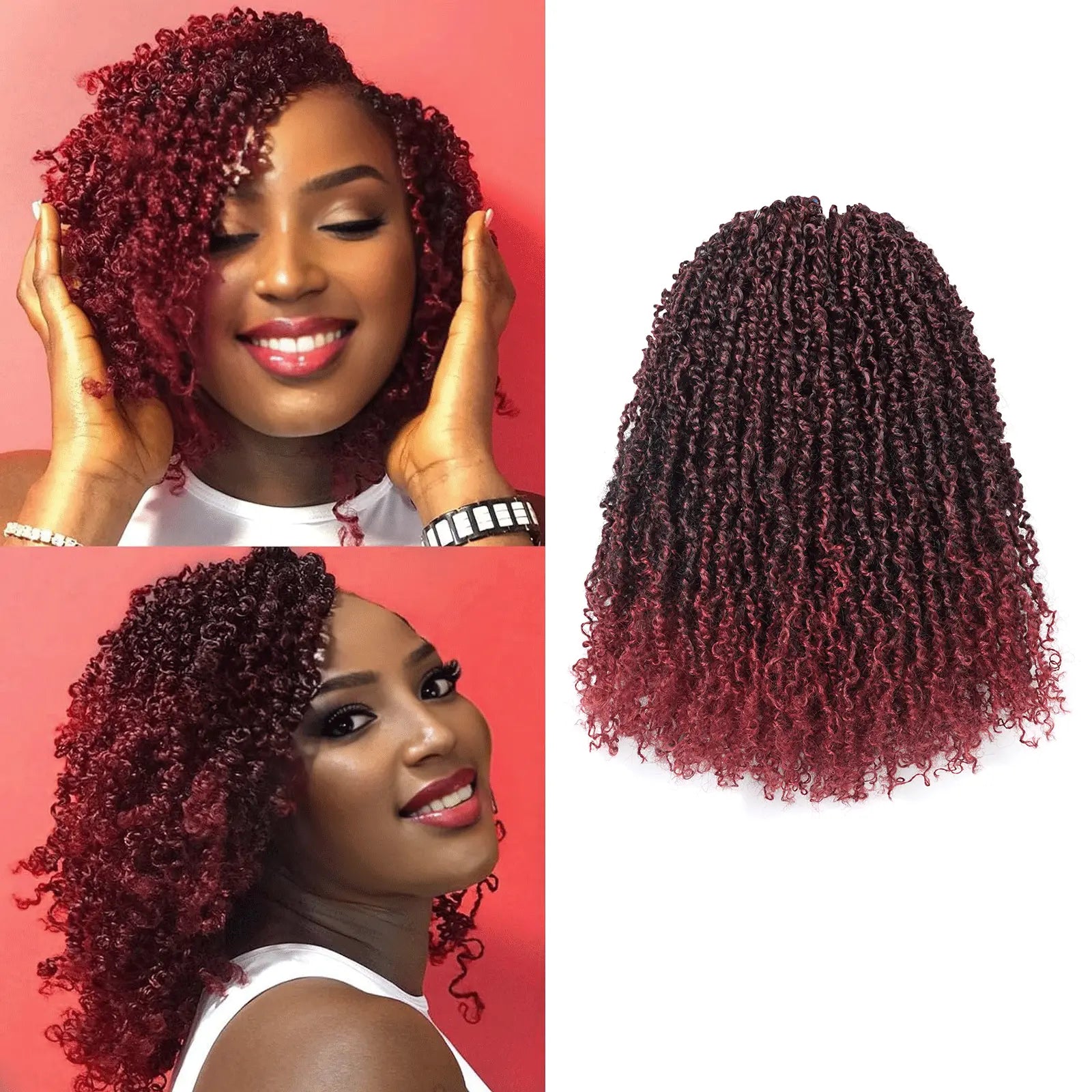 Toyotress Mini Yanky Twist Braiding Hair Short Passion Twist Crochet Braids Synthetic Hair Extensions