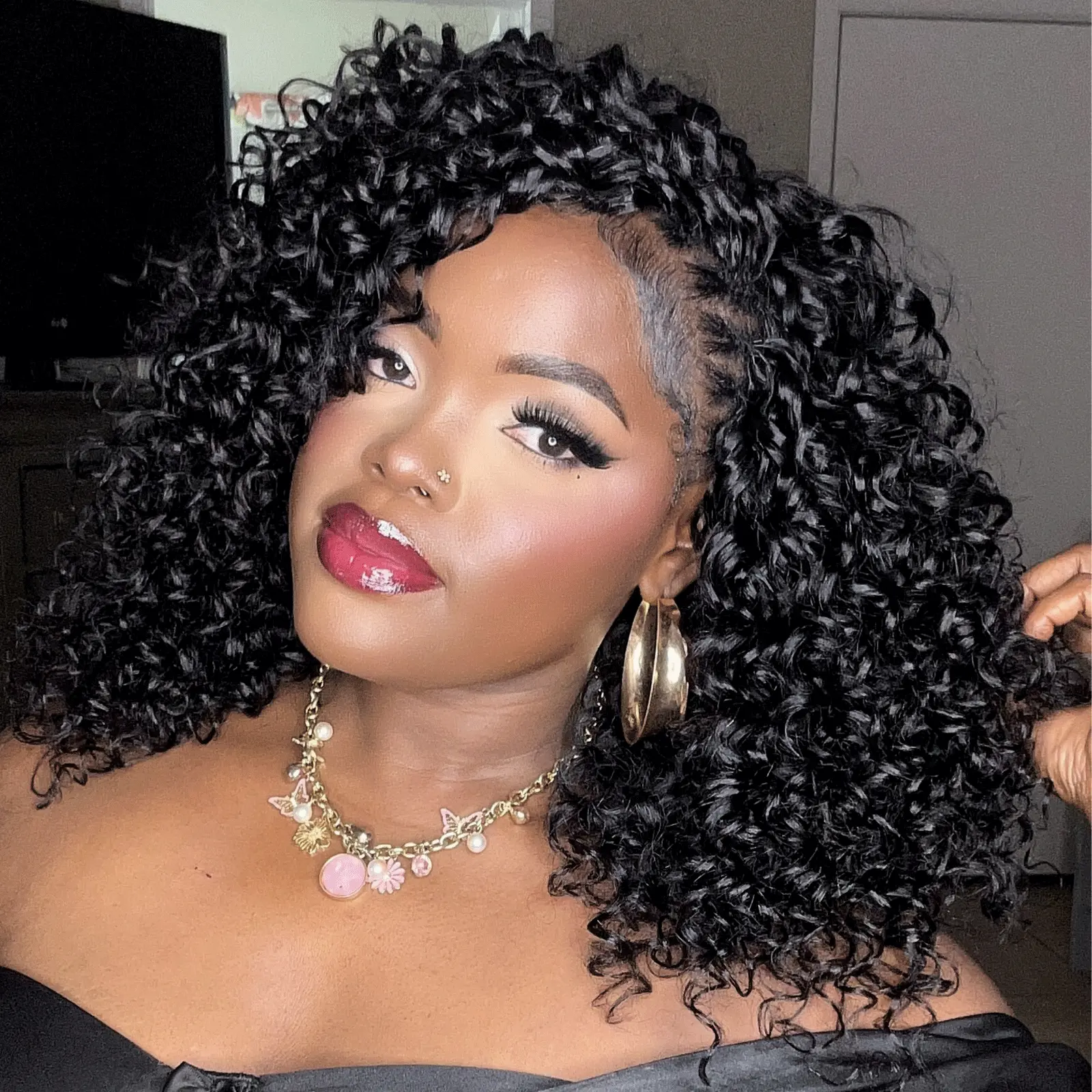 Toyotress® Knotless Pre-Separated Human Crochet Hair Kinky Curly Spring Curly Hair Extensions Human Hair Crochet Kinky Curly