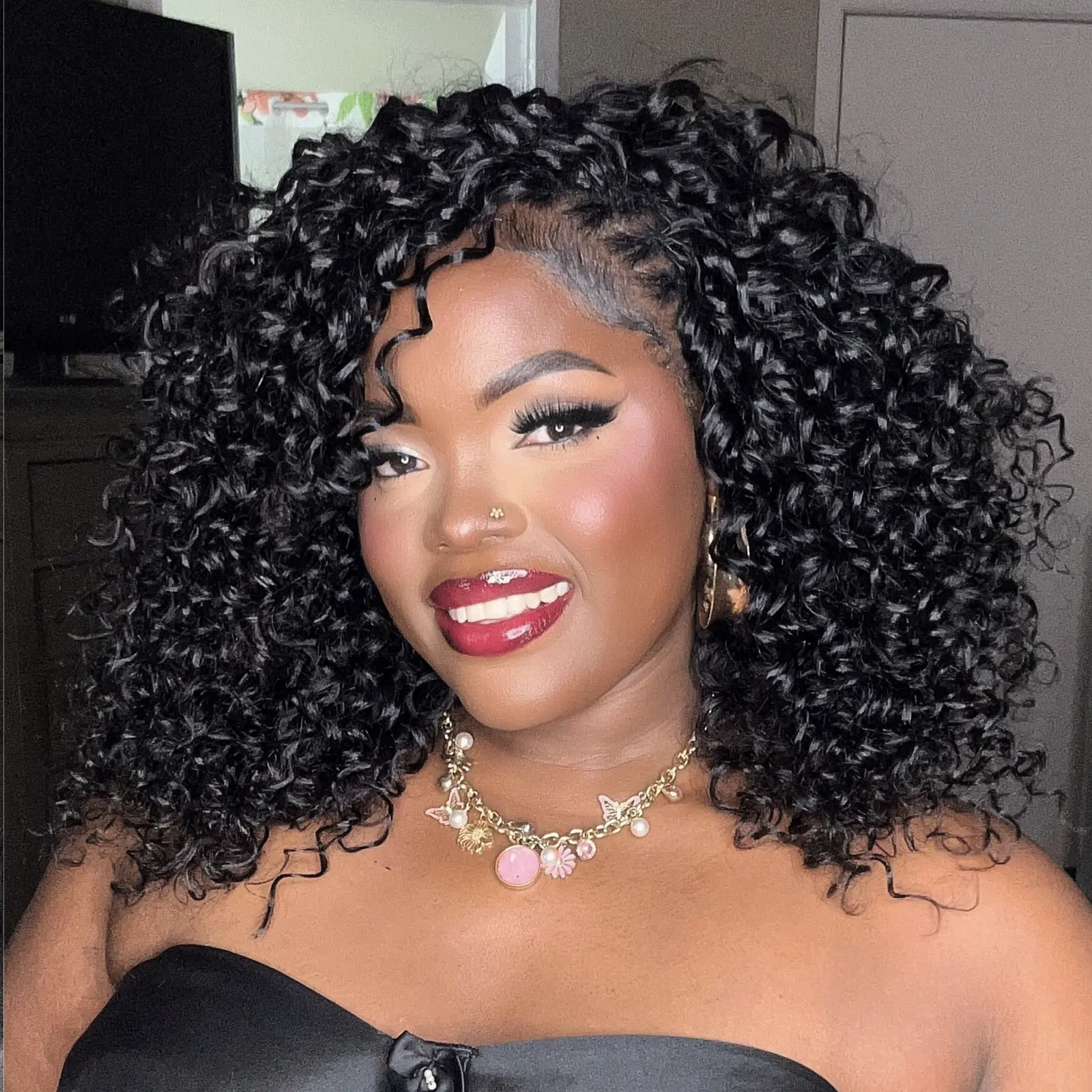 Toyotress® Knotless Pre-Separated Human Crochet Hair Kinky Curly Spring Curly Hair Extensions Human Hair Crochet Kinky Curly