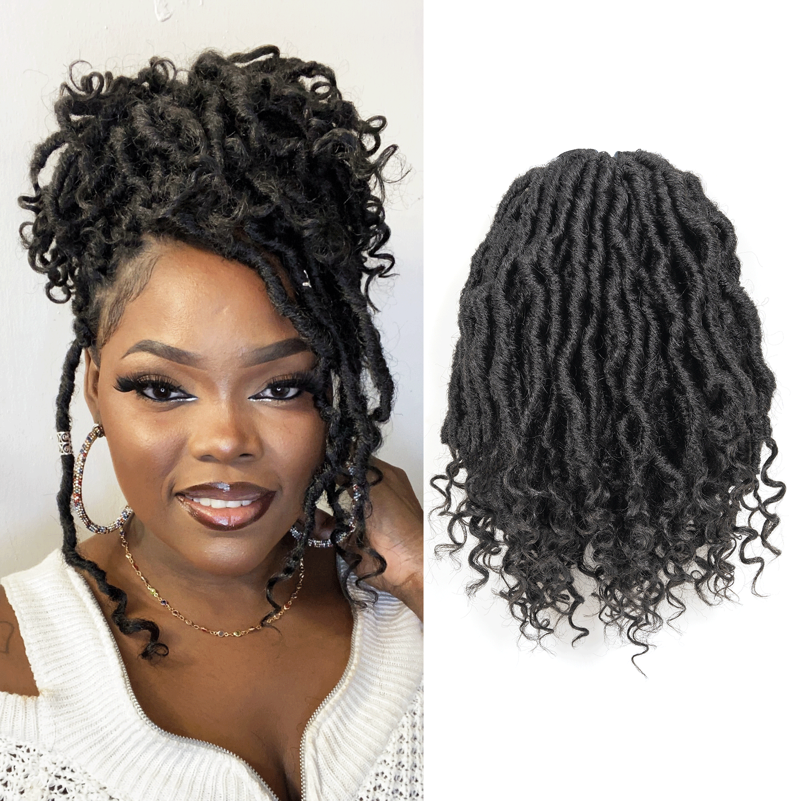 Toyotress Passion Locs Crochet Hair 10-18 Inch| Pre-Looped Handmade Curly Hair Crochet Synthetic Braiding Hair