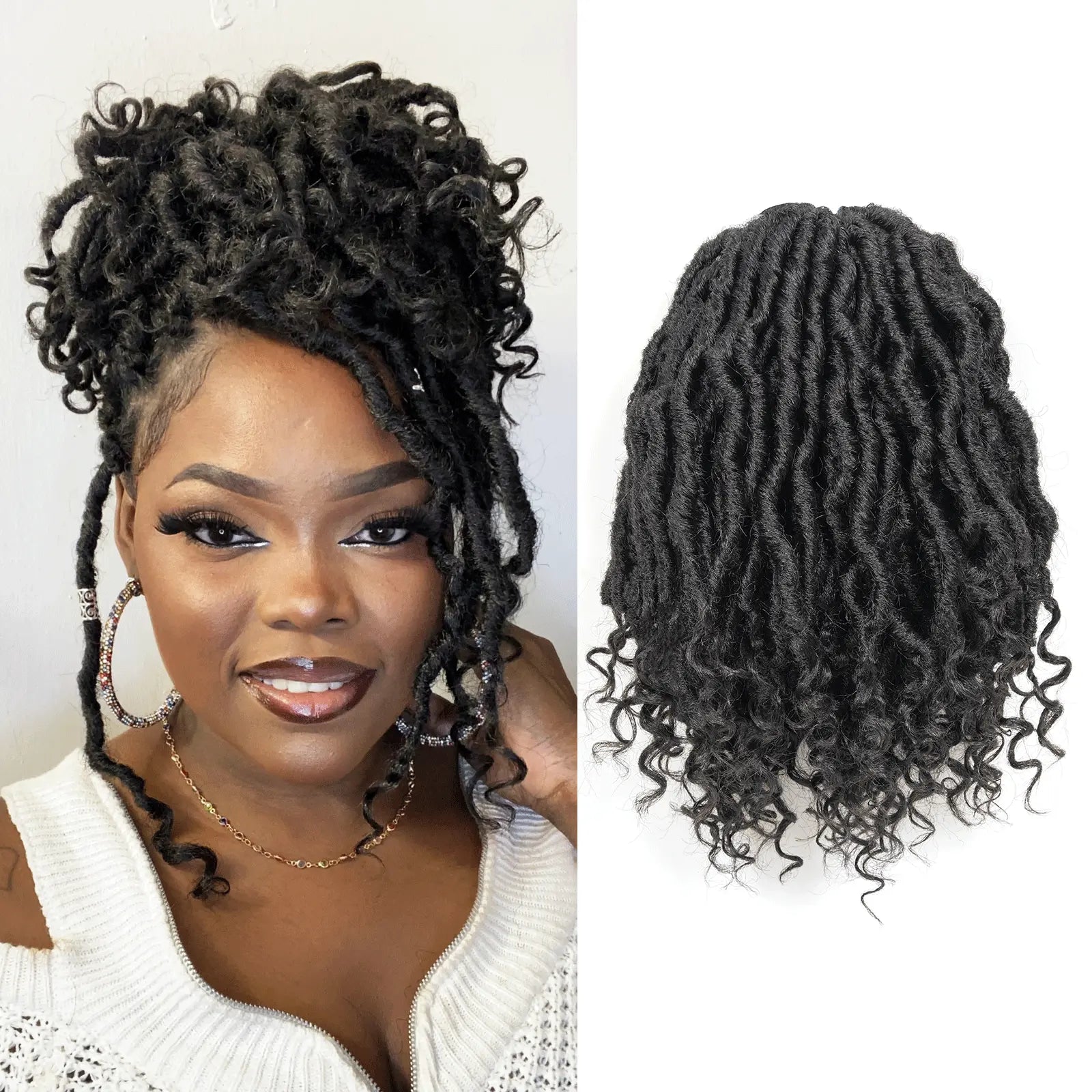 1 Pack PL | Toyotress® Passion Faux Locs Crochet Hair Pre-Looped Curly Faux Locs Hair Extensions Toyotress