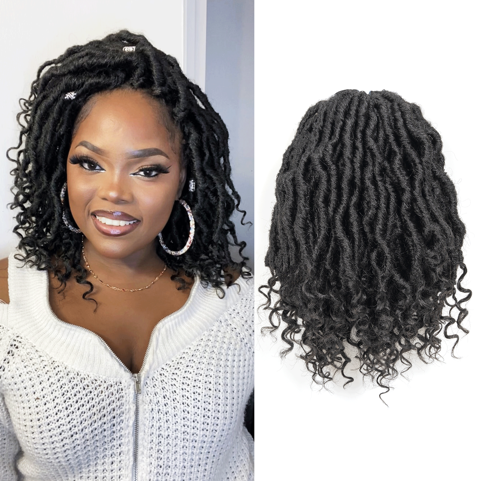 Toyotress Passion Locs Crochet Hair 10-18 Inch| Pre-Looped Handmade Curly Hair Crochet Synthetic Braiding Hair