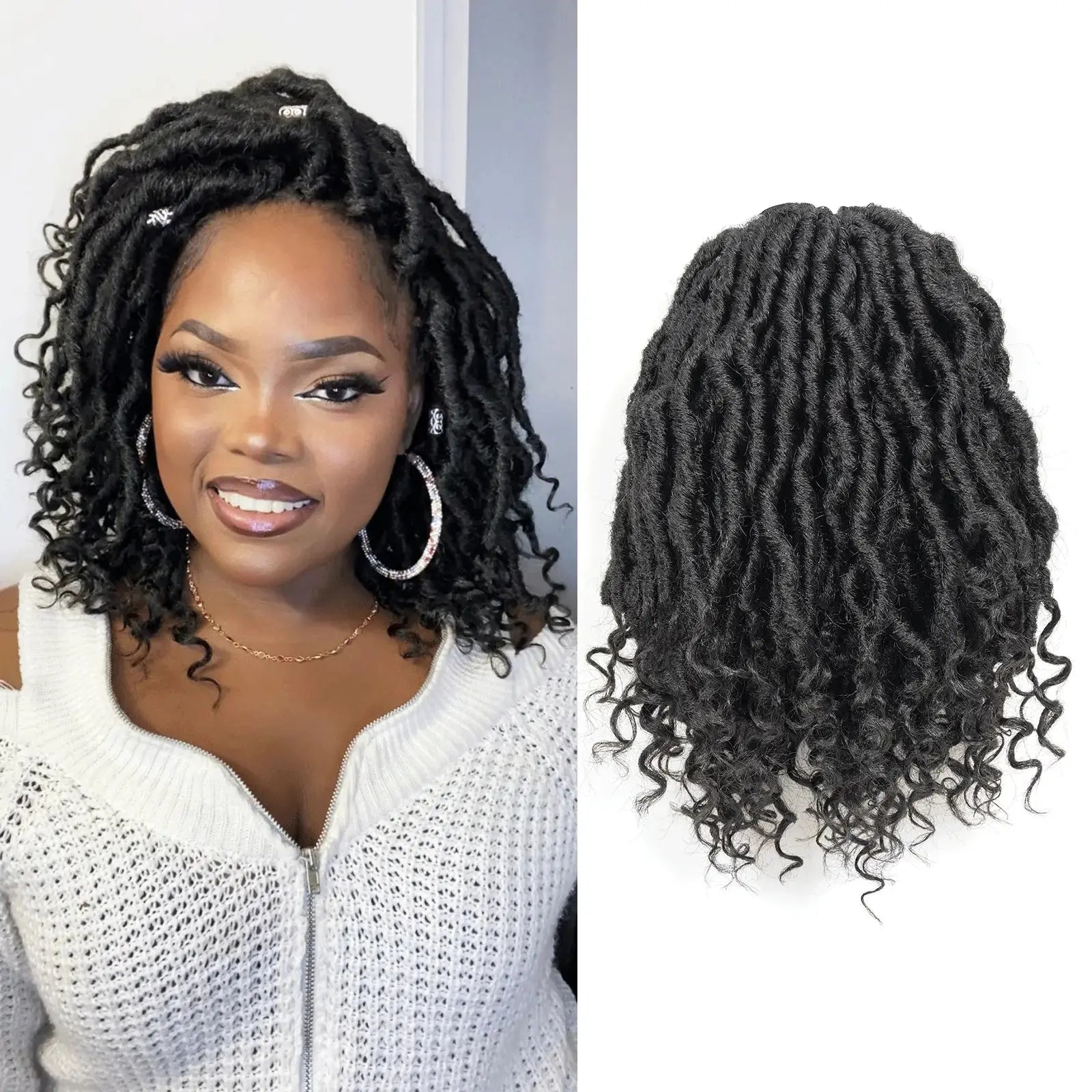 Toyotress Passion Locs Crochet Hair Handmade Curly Hair Crochet Synthetic Braiding Hair