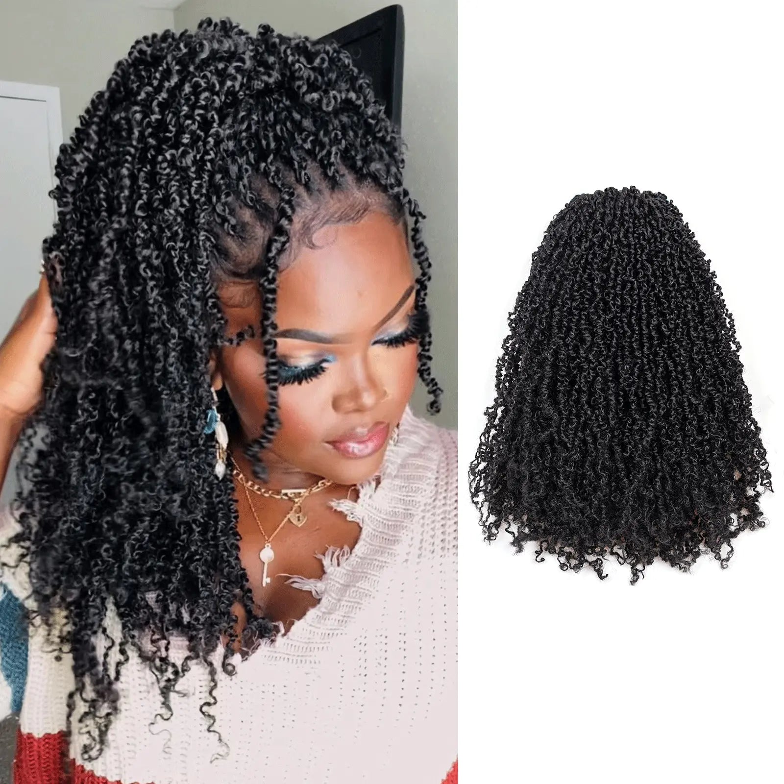 1 Pack YT | Toyotress® Yanky Twist Pre Looped Mini Passion Twist Short Passion Twist Crochet Braids Synthetic Hair Extensions Toyotress