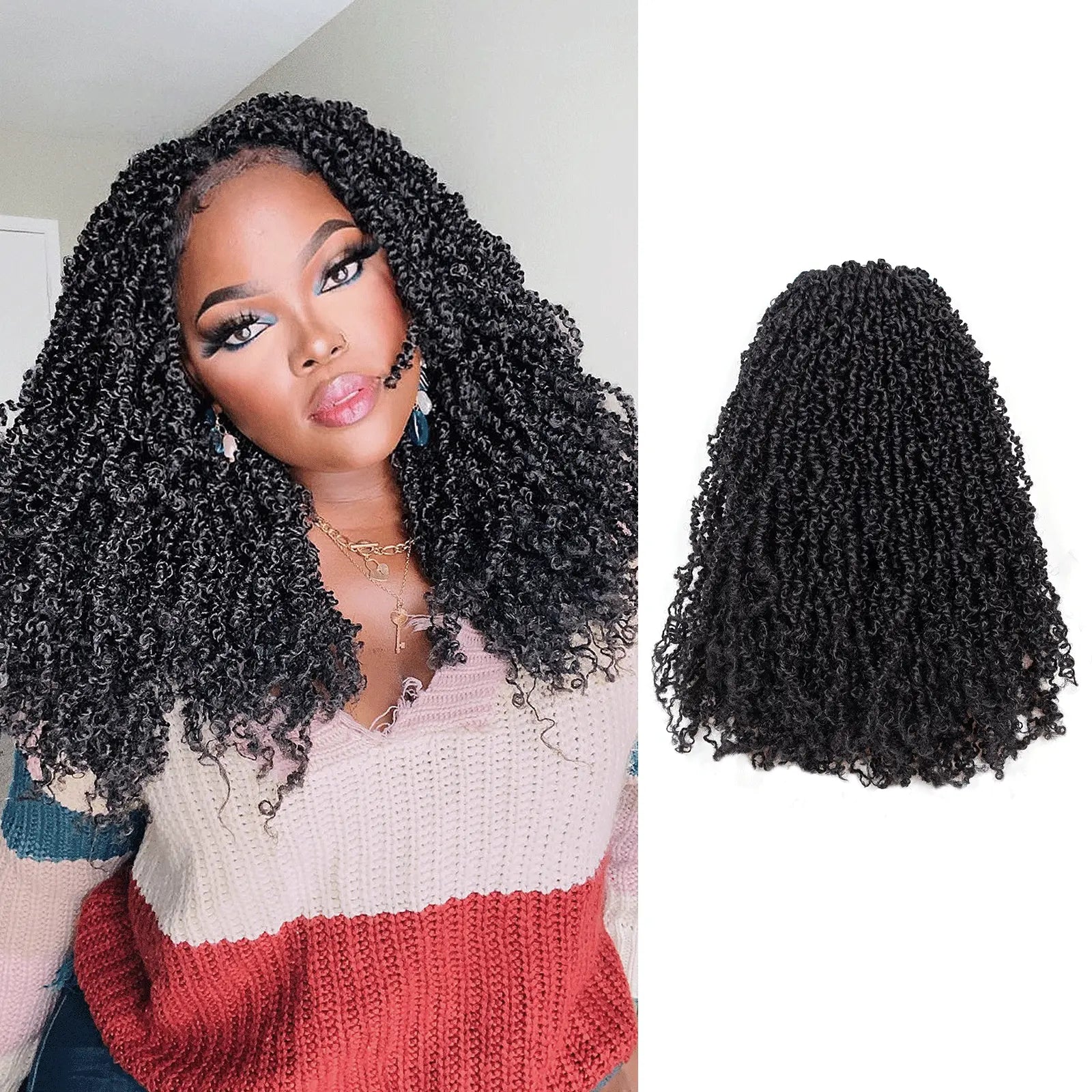 1 Pack YT | Toyotress® Yanky Twist Pre Looped Mini Passion Twist Short Passion Twist Crochet Braids Synthetic Hair Extensions Toyotress
