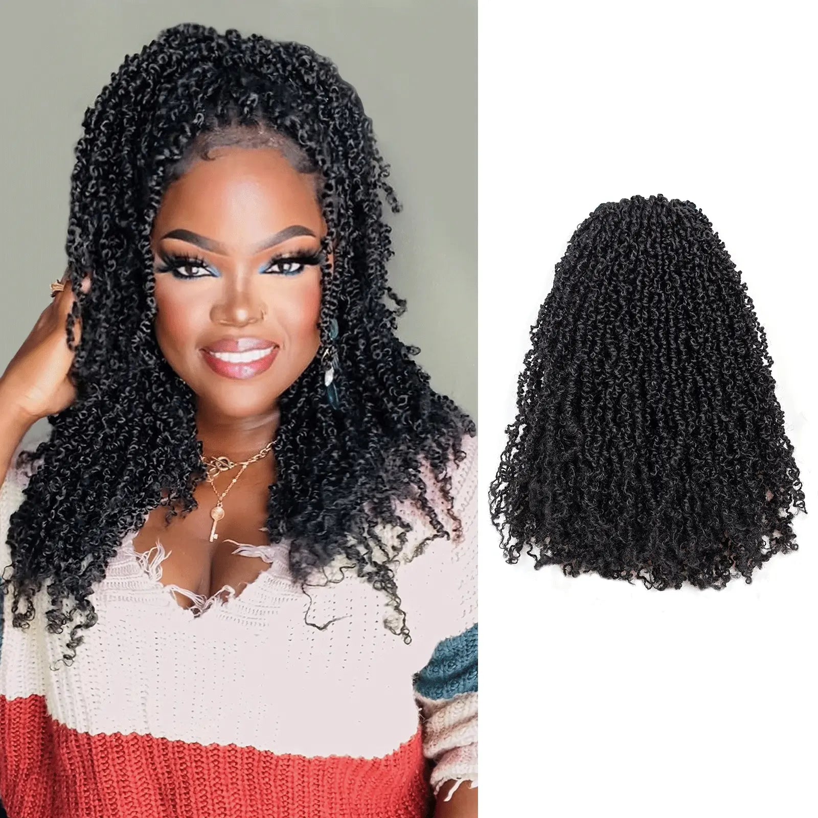 Toyotress Mini Yanky Twist Braiding Hair Short Passion Twist Crochet Braids Synthetic Hair Extensions