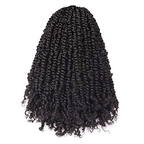 Tiana Passion Twist Hair - 14 inches (12 strands/pack) Pre-Twisted Pre-Looped Passion Twists Crochet Braids Made Of Bohemian Hair Synthetic Braiding Hair Extension - Toyotress