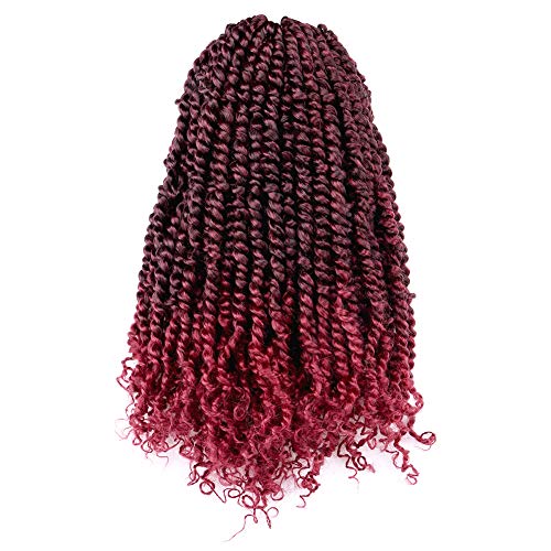 Tiana Passion Twist Hair - 14 inches (12 strands/pack) Pre-Twisted Pre-Looped Passion Twists Crochet Braids Made Of Bohemian Hair Synthetic Braiding Hair Extension - Toyotress
