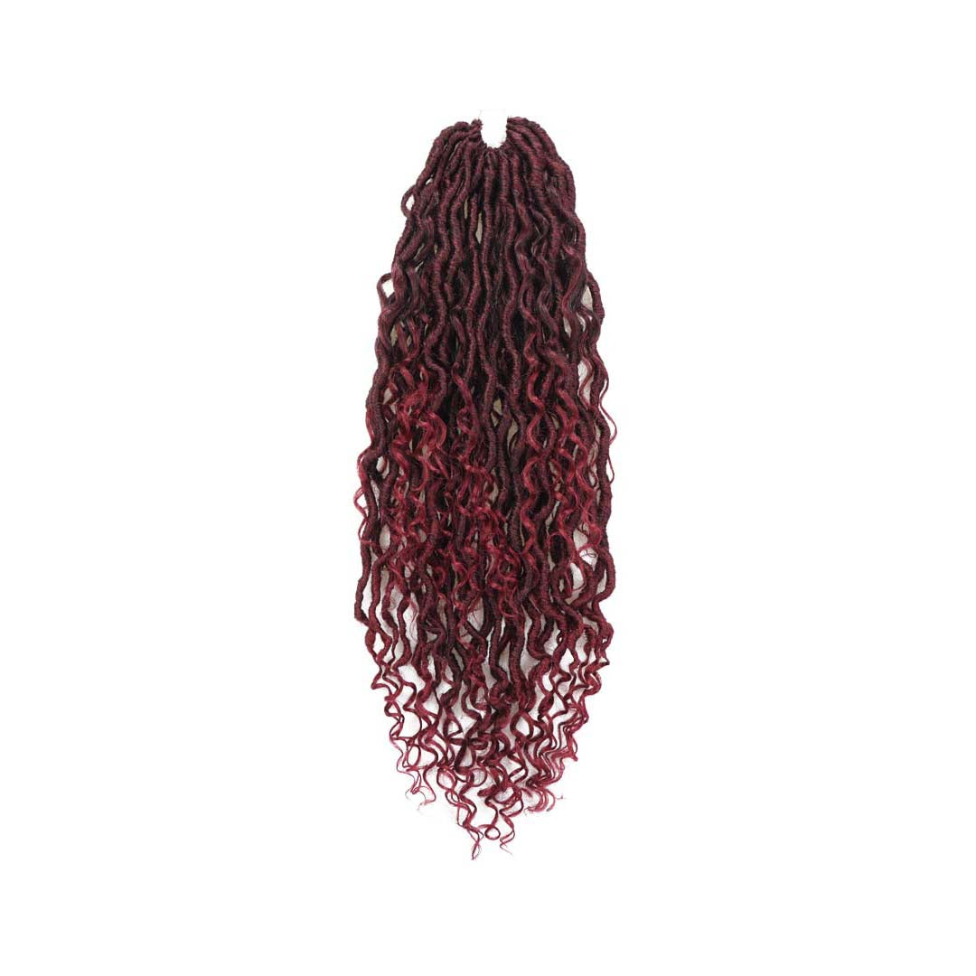 Bohemian Faux Locs with Curl Crochet Hair18