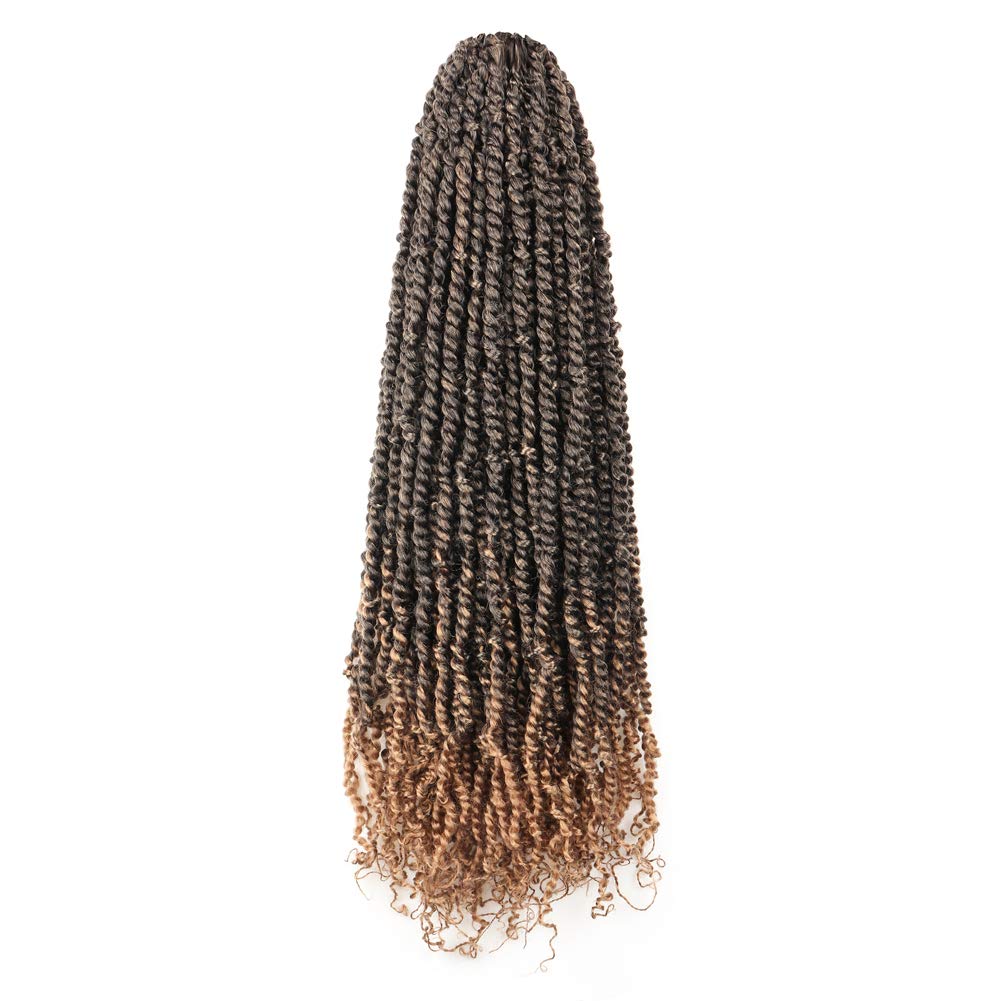 Tiana Passion Twist Hair - 30 inches (12 strands/pack) Pre-Twisted Pre-Looped Passion Twists Crochet Braids Made Of Bohemian Hair Synthetic Braiding Hair Extension - Toyotress