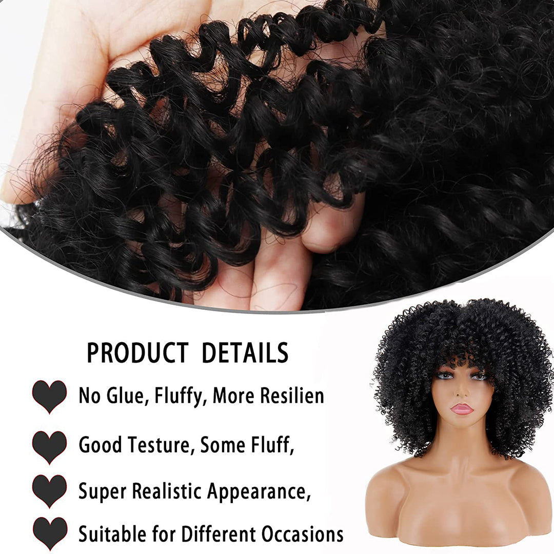 Toyotress Short Kinky Afro Curly Wigs 12